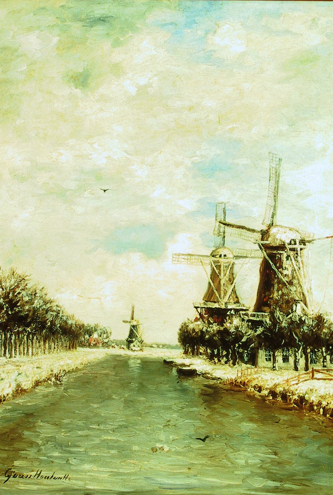 Oliemolens aan het Damsterdiep