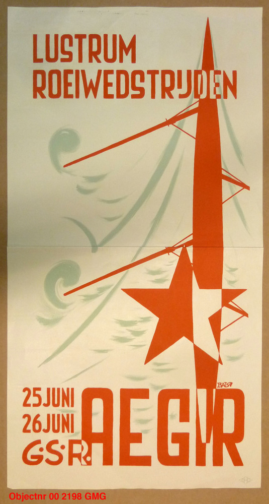 Affiche: Lustrum Roeiwedstrijden Aegir 25-26 juni 1940