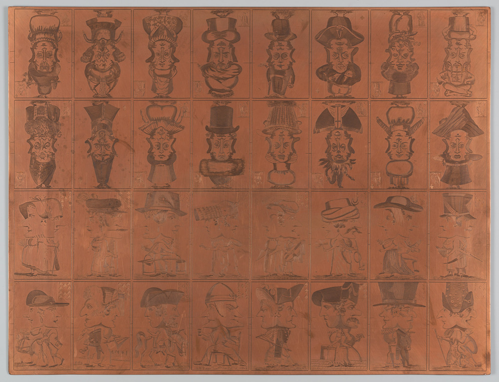 Speelkaarten en kopergravure Jeu de Grotesque