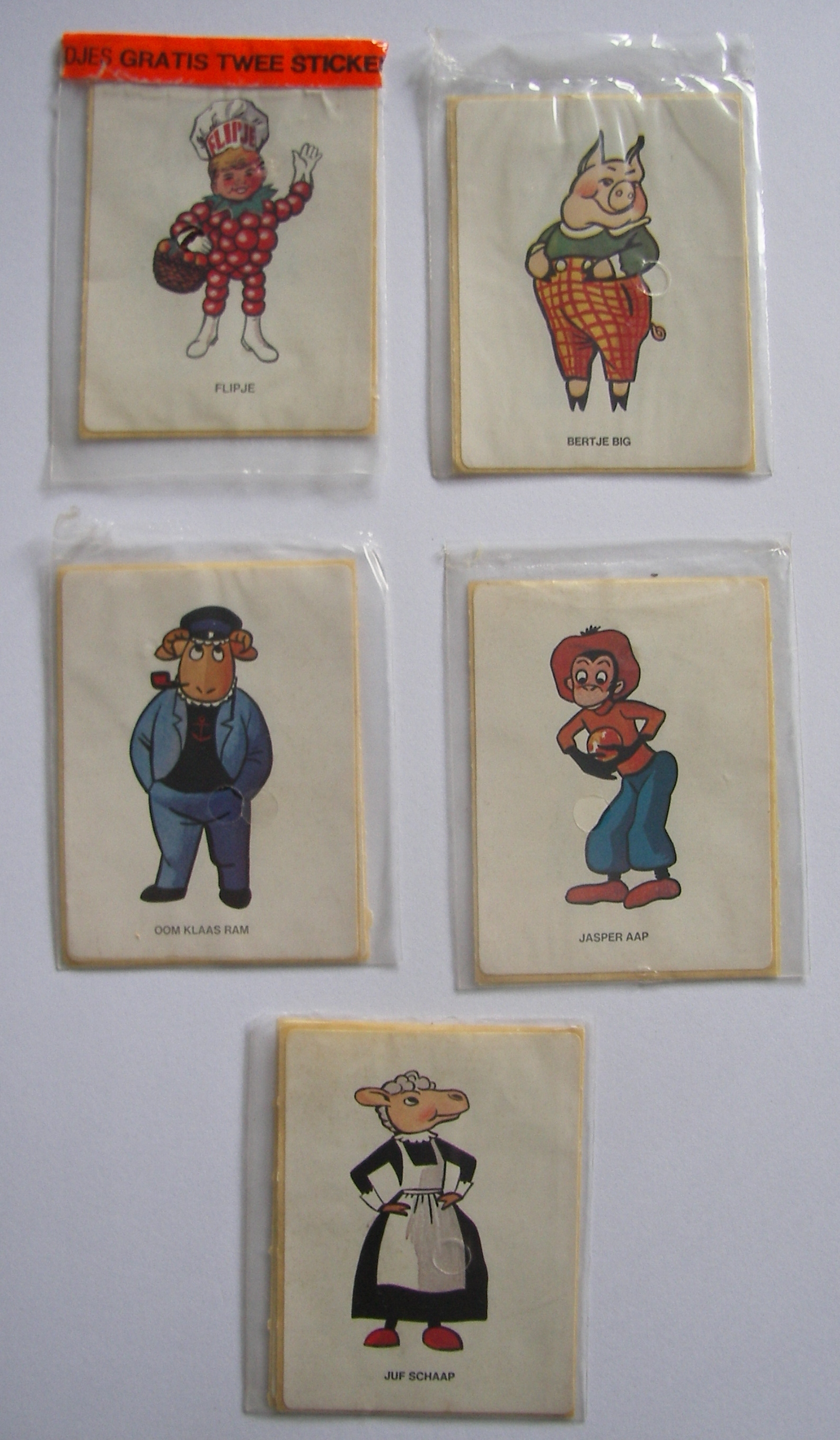 Stickers Flipje Tiel en zijn vriendjes