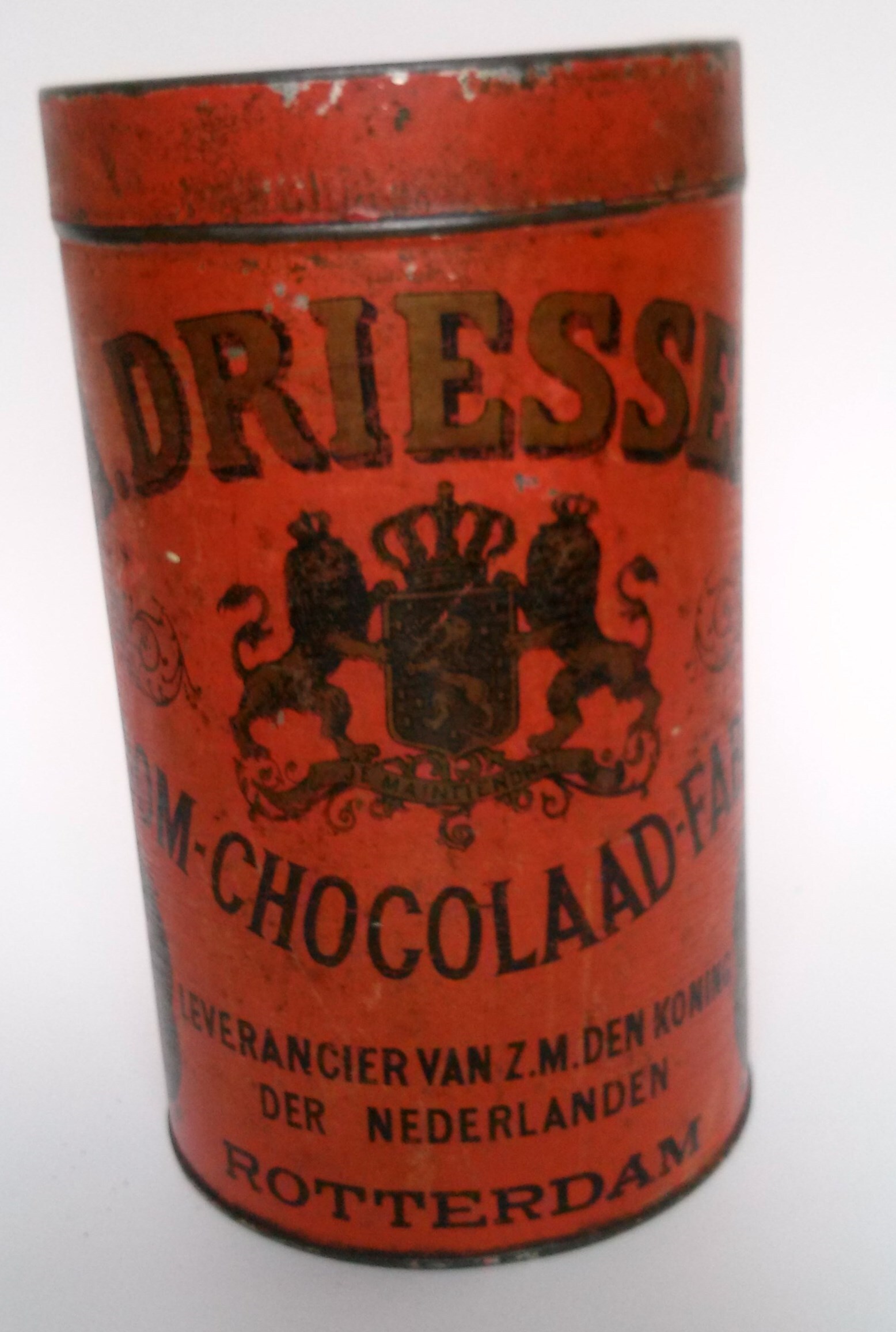 Cacaoblik van de Firma A. Driessen, Stoom-Chocolaad-Fabriq