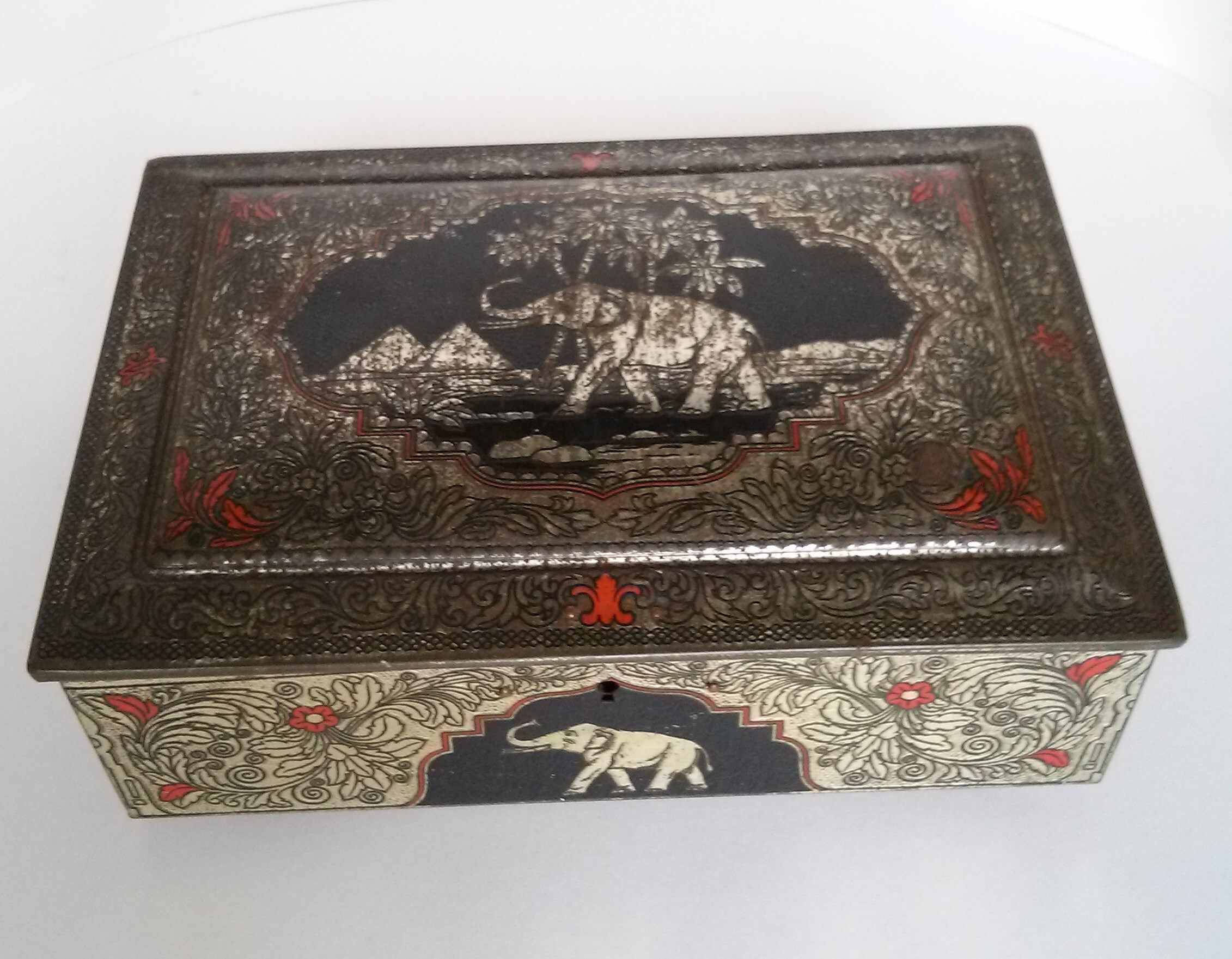 Bewaarblik Côte d'Or met Olifant in Filligrain bedrukking