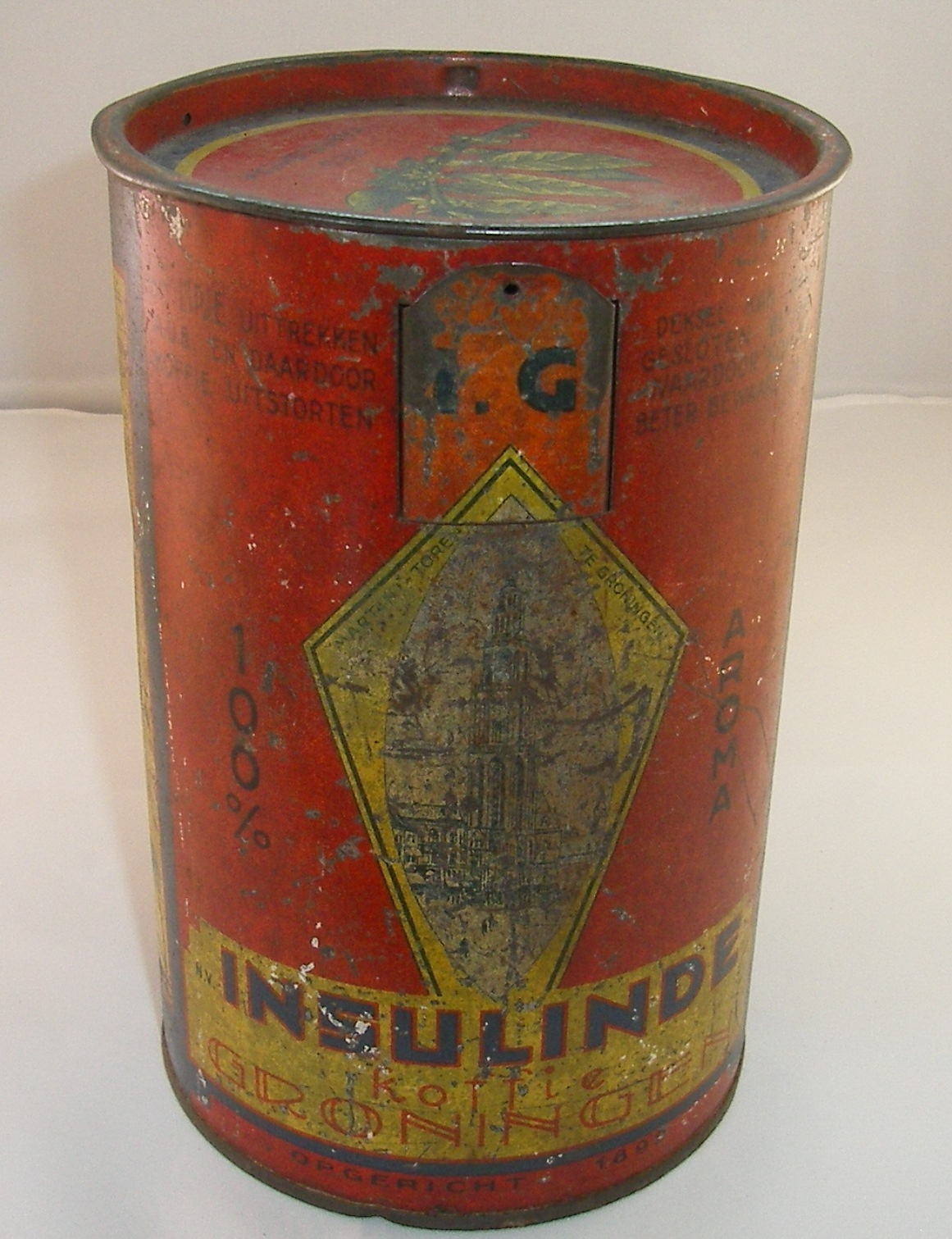 Koffie bewaarblik Insulinde Groningen