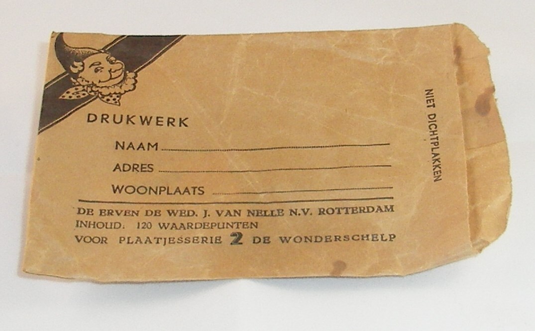 Van Nelle, envelop voor de verzending van Piggelmee punten