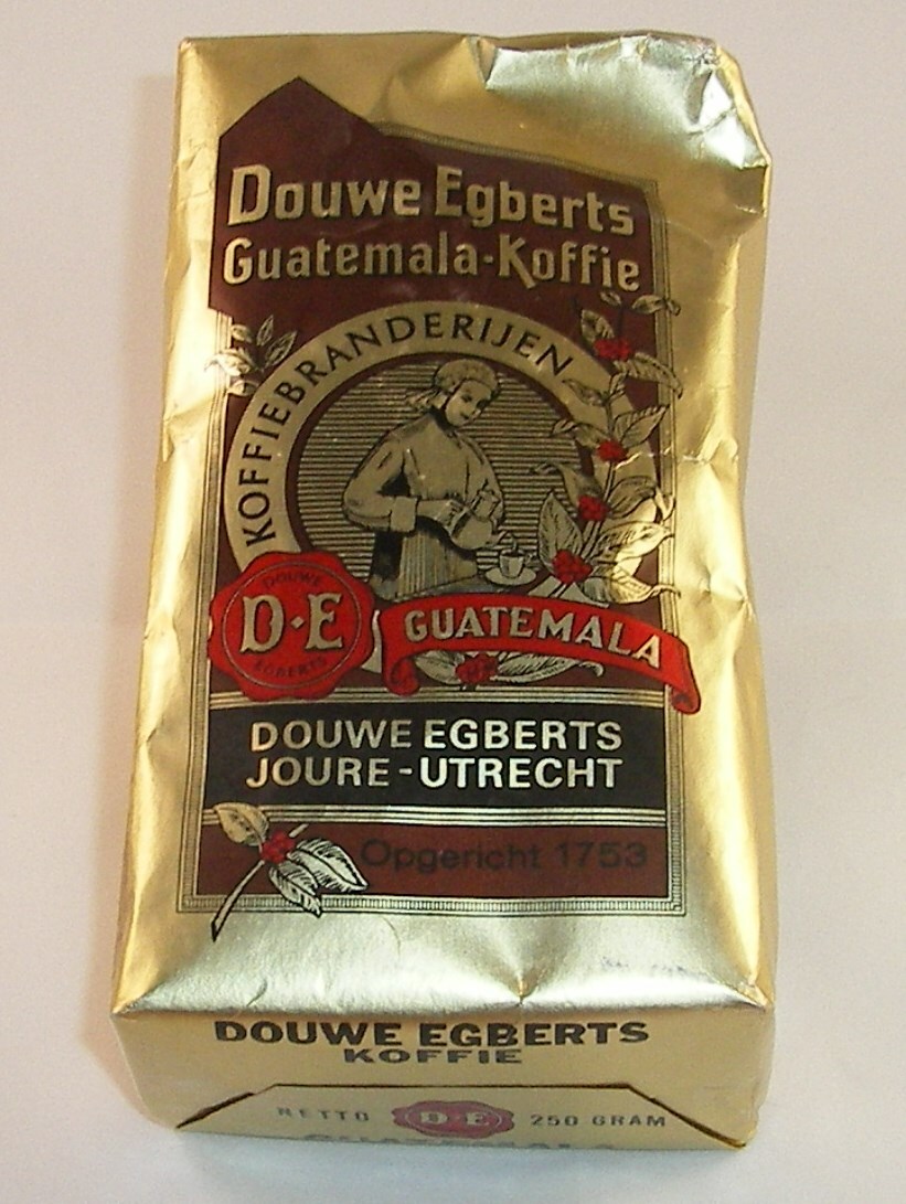 Verpakking Douwe Egberts Guatemala bonen koffie, 12 pakjes