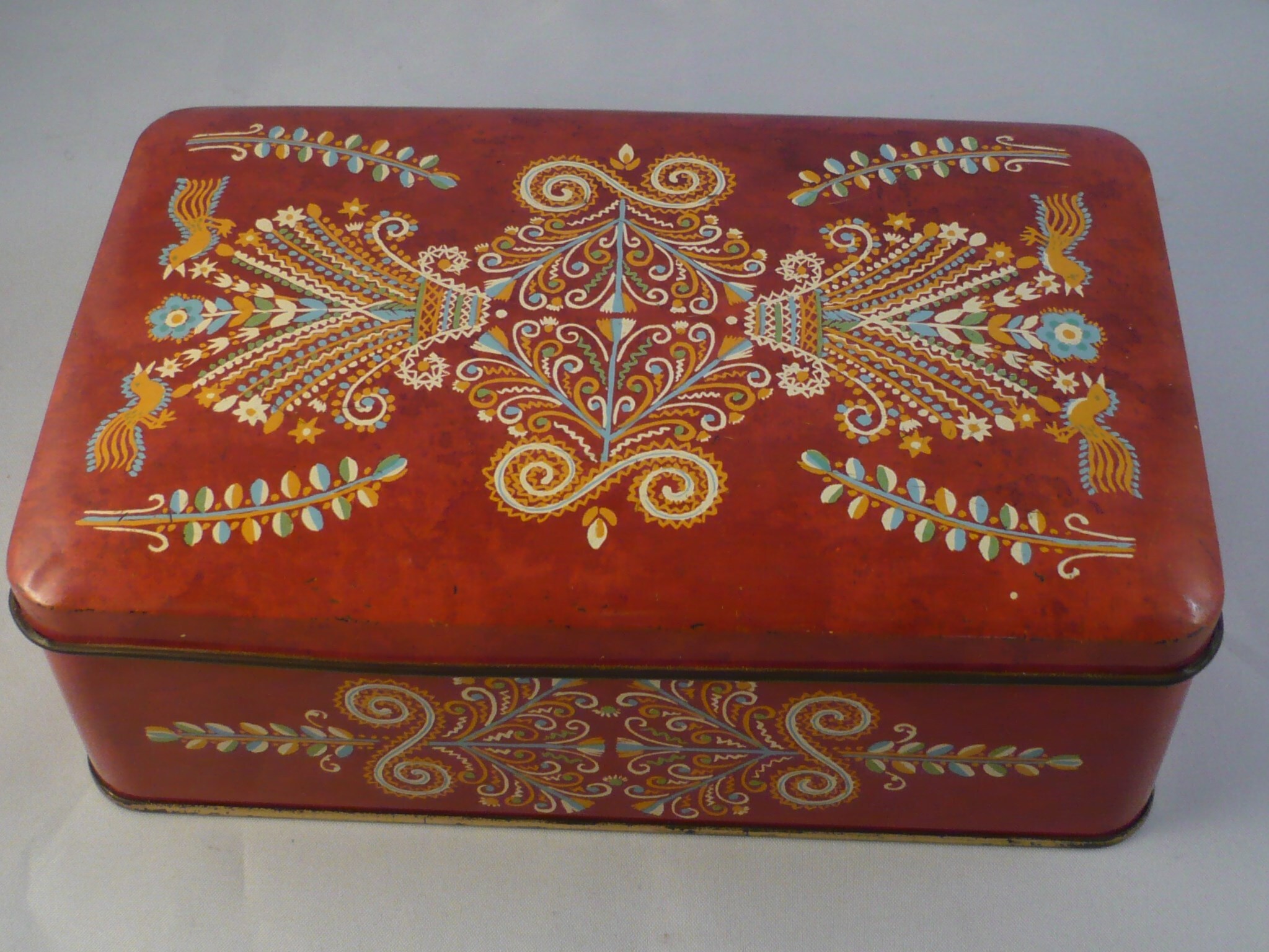 Douwe Egberts koffieblik Europese Volkskunst