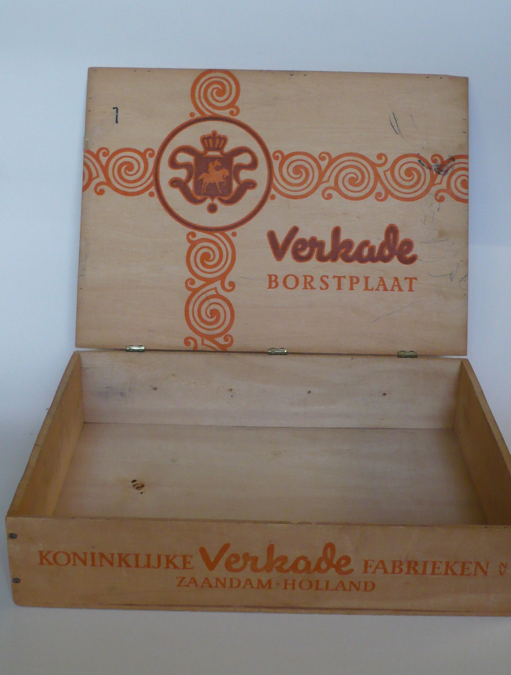 Houten kistje Verkade's Borstplaat