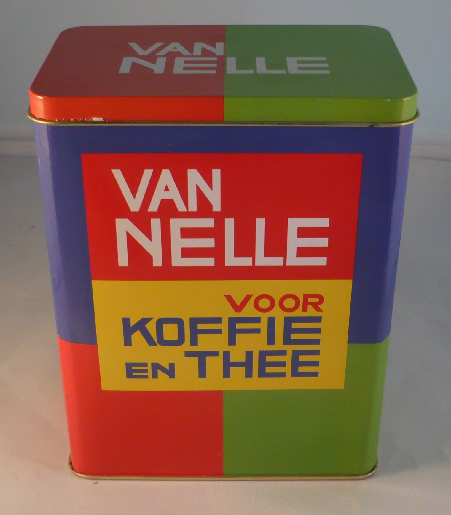 Koffieblik Van Nelle voor Koffie en Thee, nostalgische heruitgave