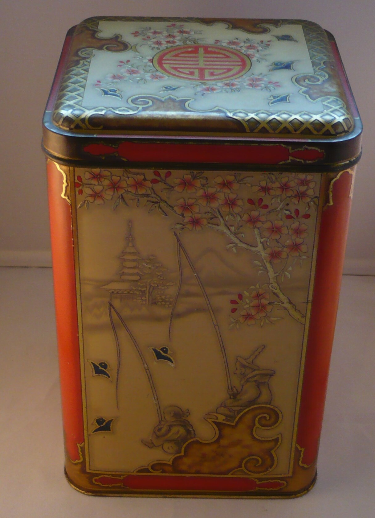 Groot Bewaarblik Niemeijer's koffie en thee Oranje Pecco