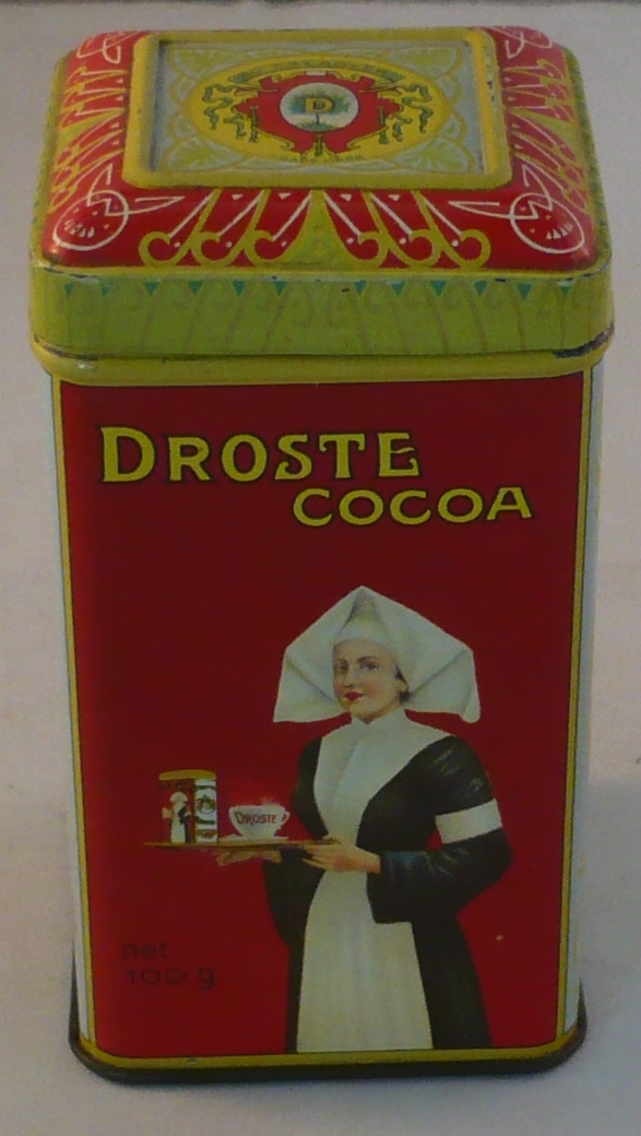Droste cacaoblik met verpleegster, 1/10 kilo of 100g