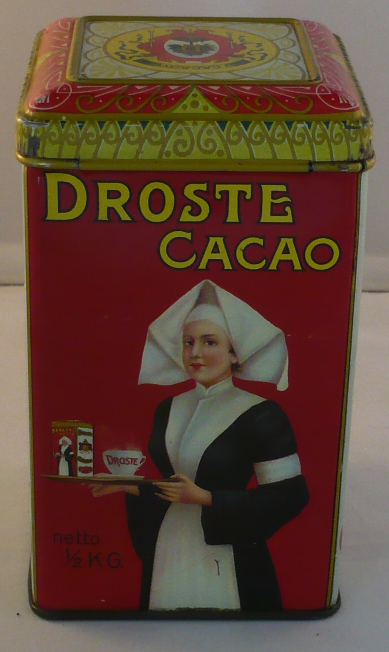 Droste cacaoblik met verpleegster, 1/2 kilo