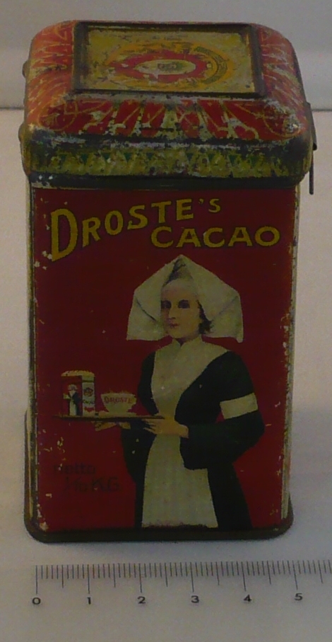 Droste cacaoblik met verpleegster, 1/10 kilo of 1/4 lb