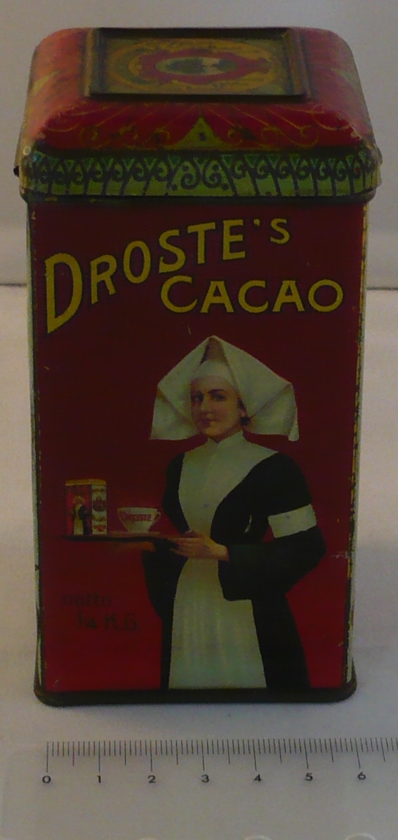 Droste Cacaoblik met verpleegster, 1/4 kilo of 8 oz.