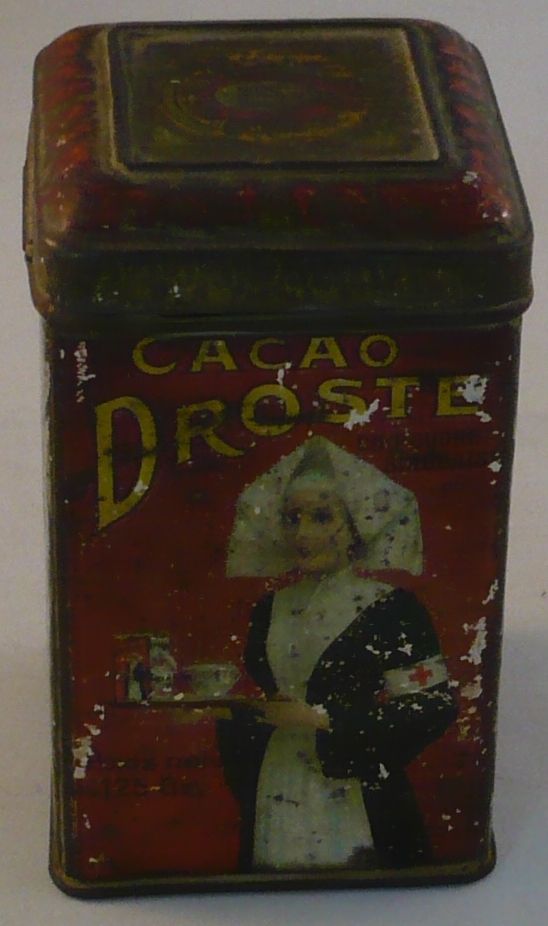 Droste Cacaoblik met verpleegster en rood kruisje, 1 kilo