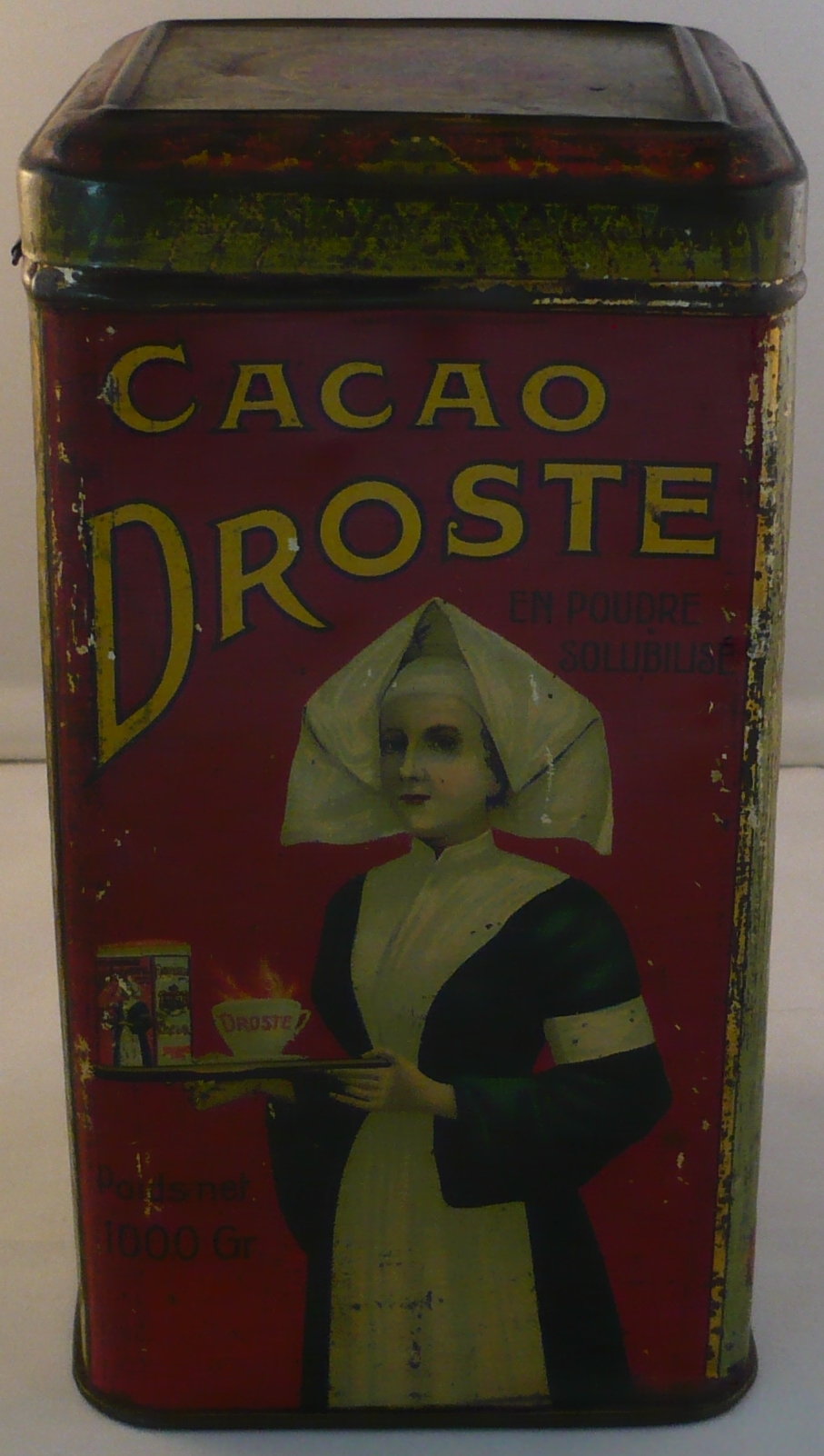 Droste cacaoblik met verpleegster, 1 kilo, Franse markt