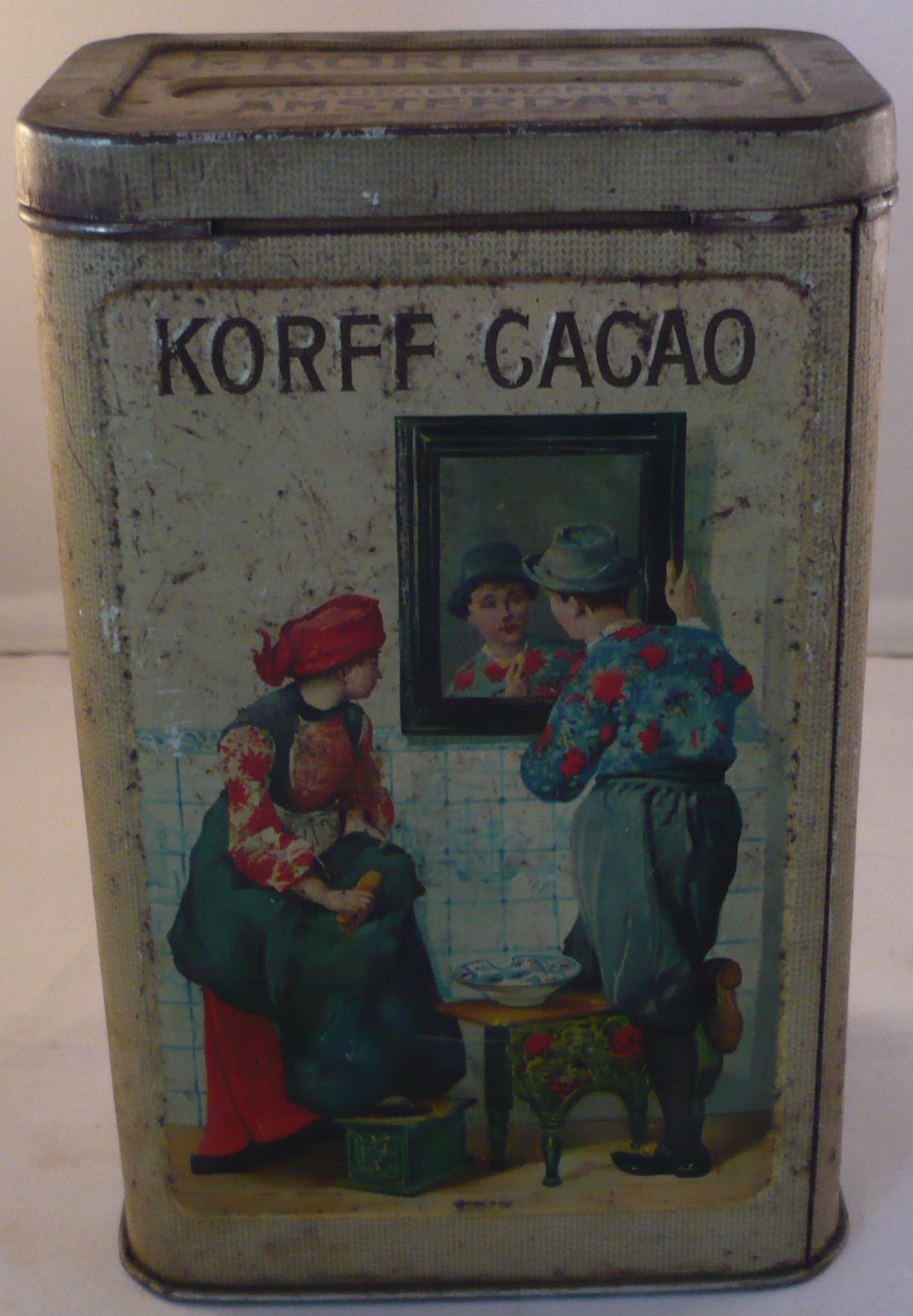 Bewaarblik Korff Cacao Kinderen in Klederdracht