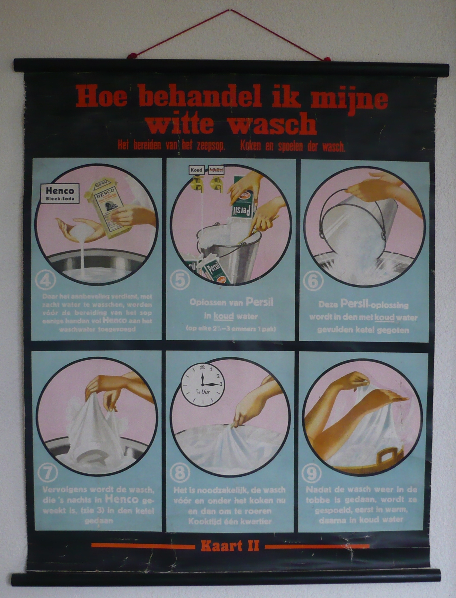 Schoolplaat Persilfabriek "Hoe behandel ik mijne witte wasch"