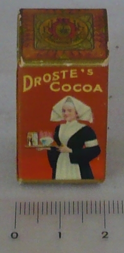 kartonverpakking Droste cacao met verpleegster, miniatuur