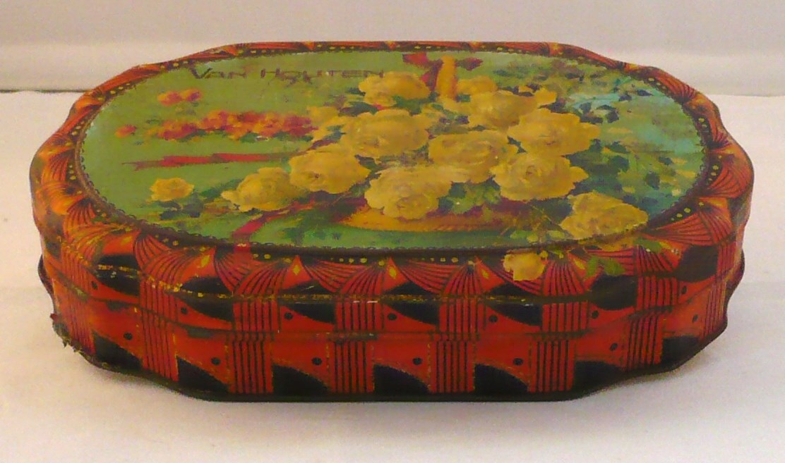 Van Houten's Chocolade 'Bonbons Fins'met afbeelding Rozen