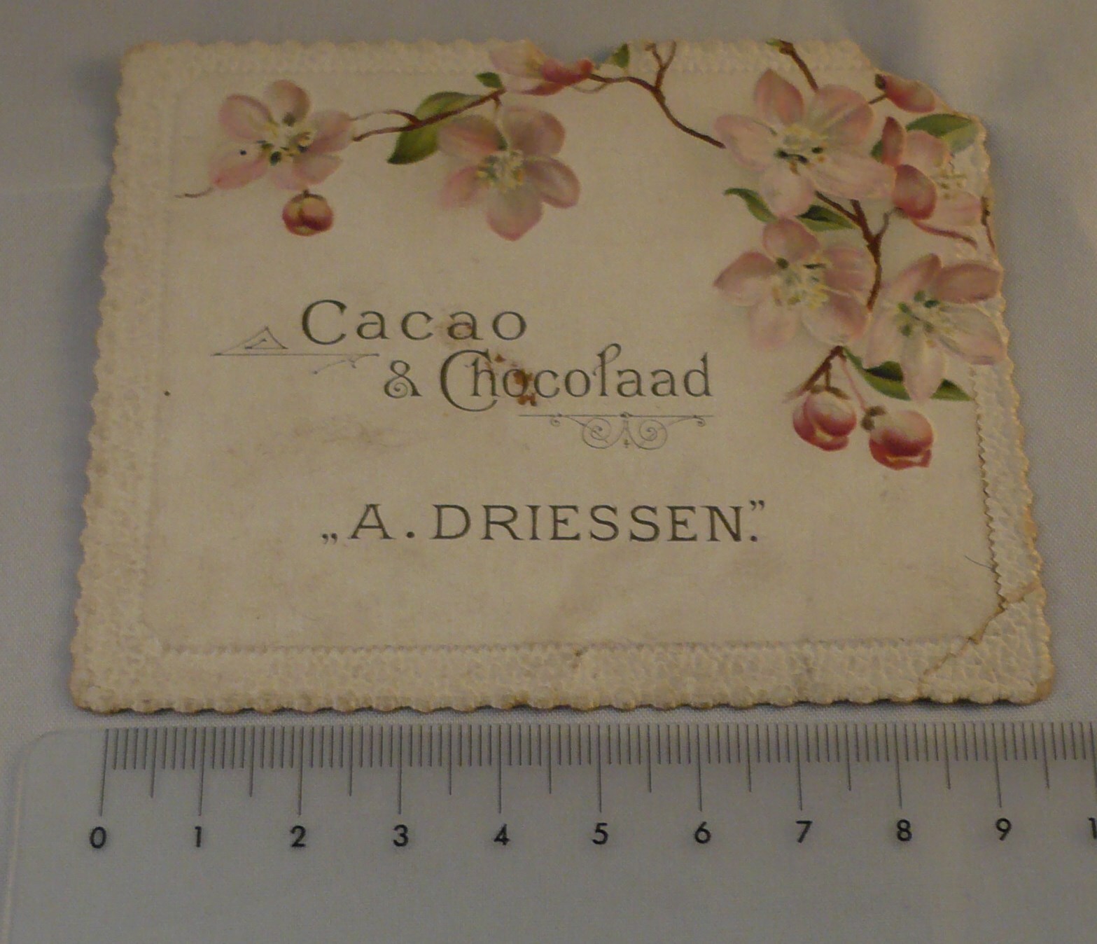 Reclamekaartje van de firma A. Driessen Rotterdam