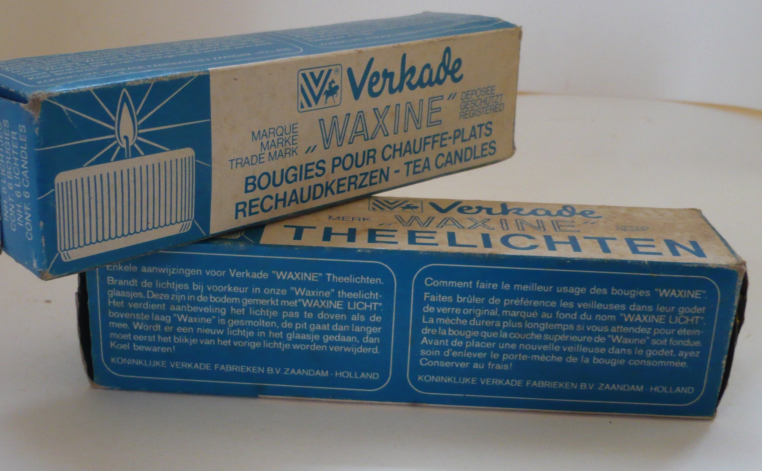 Verpakking Verkade "Waxine" Theelichten