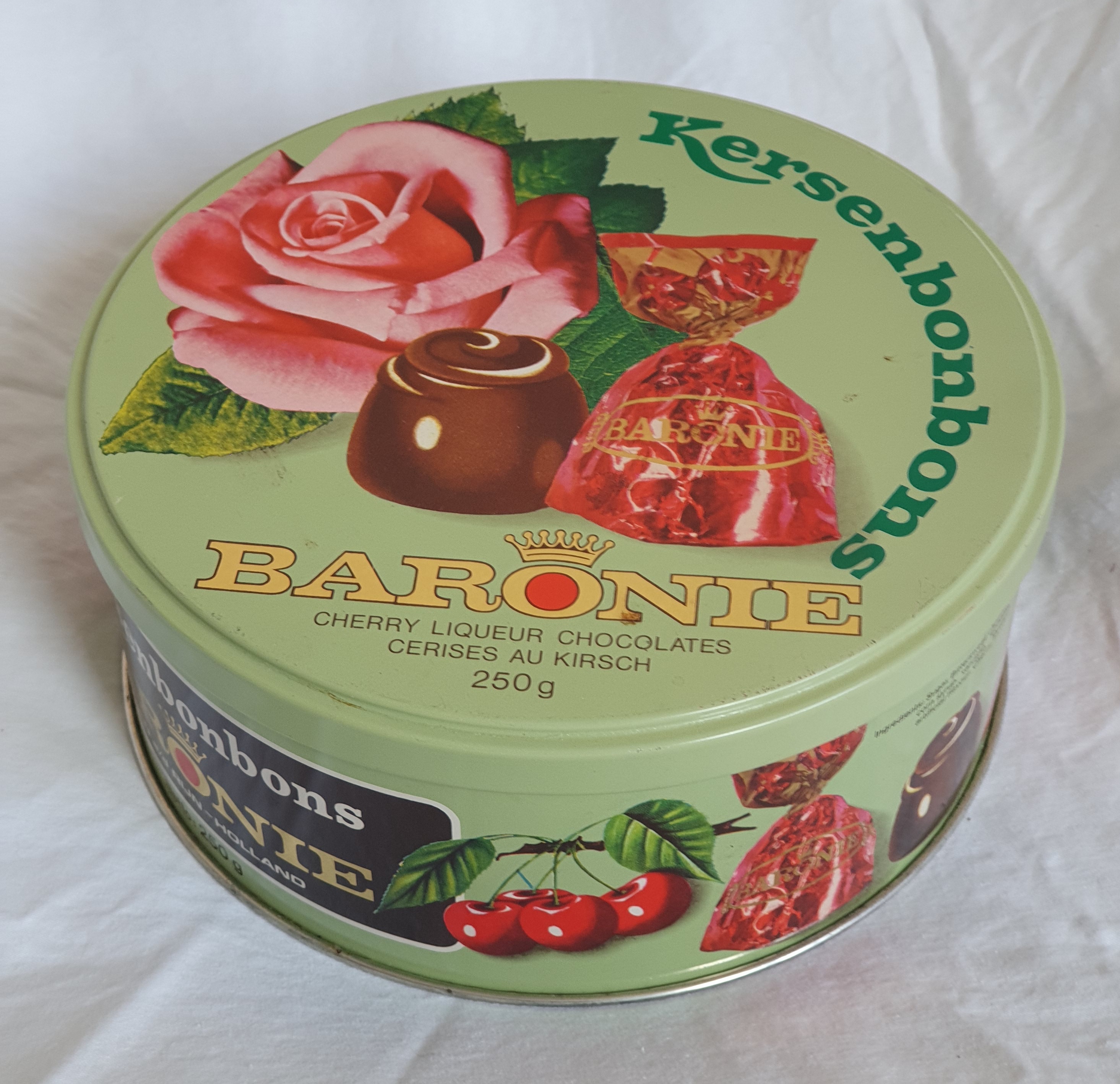 Blikverpakking Baronie Kersenbonbons
