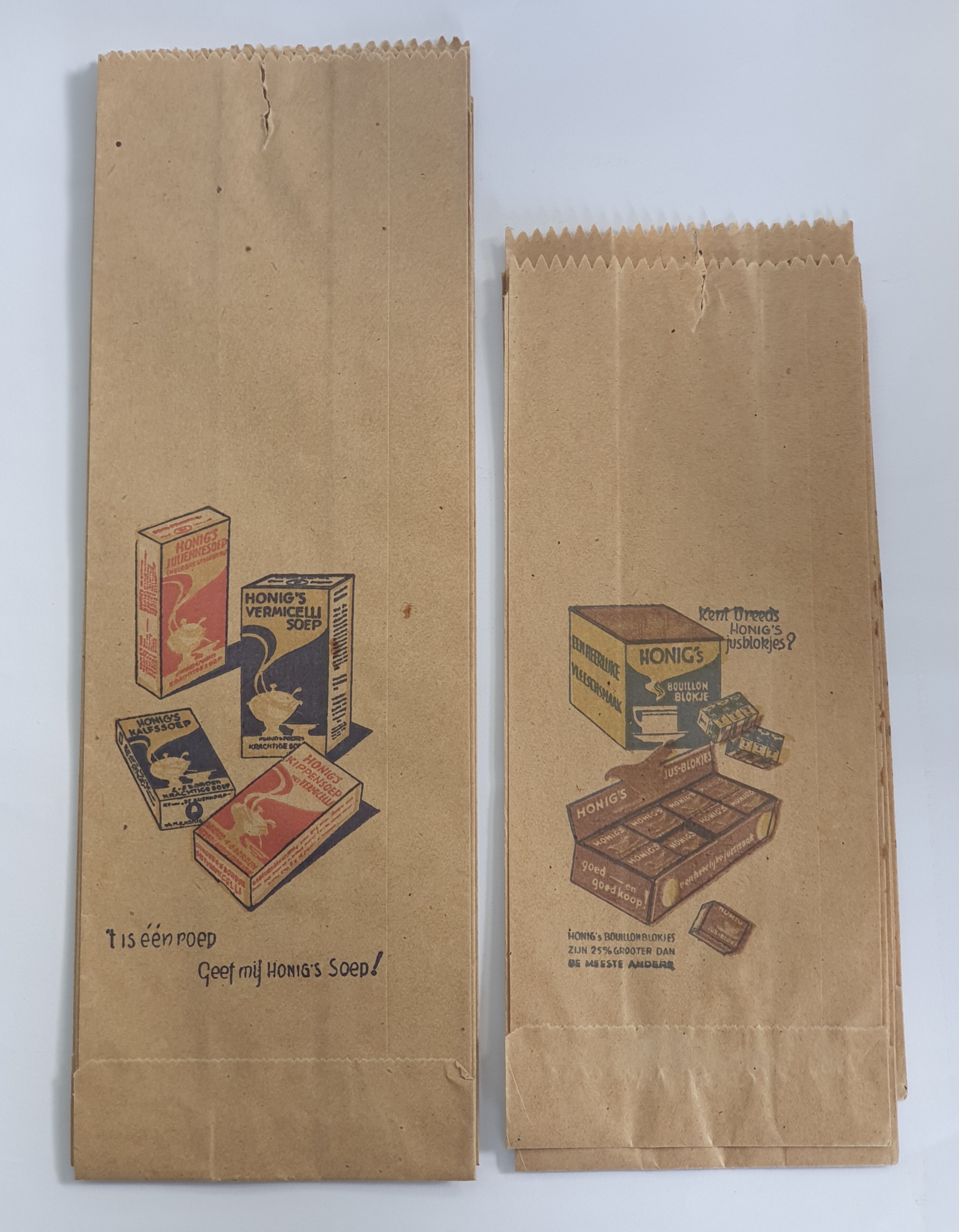 Honig papieren zakjes voor kruidenierswaren