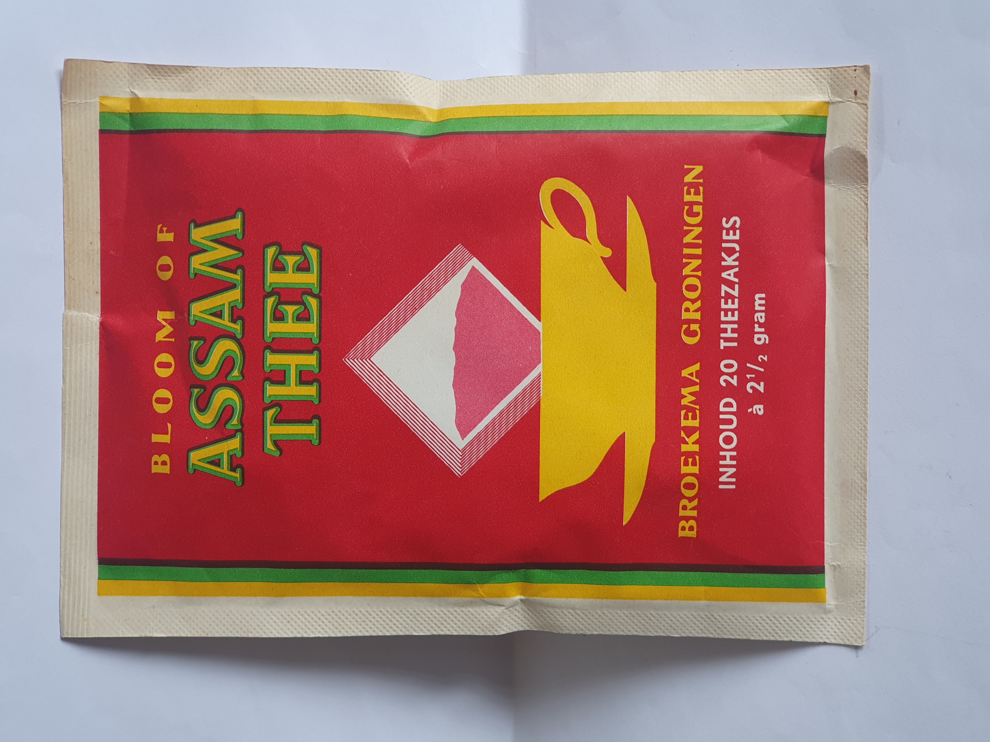 Broekema's Bloom of Assam thee, sachet met 20 zakjes.