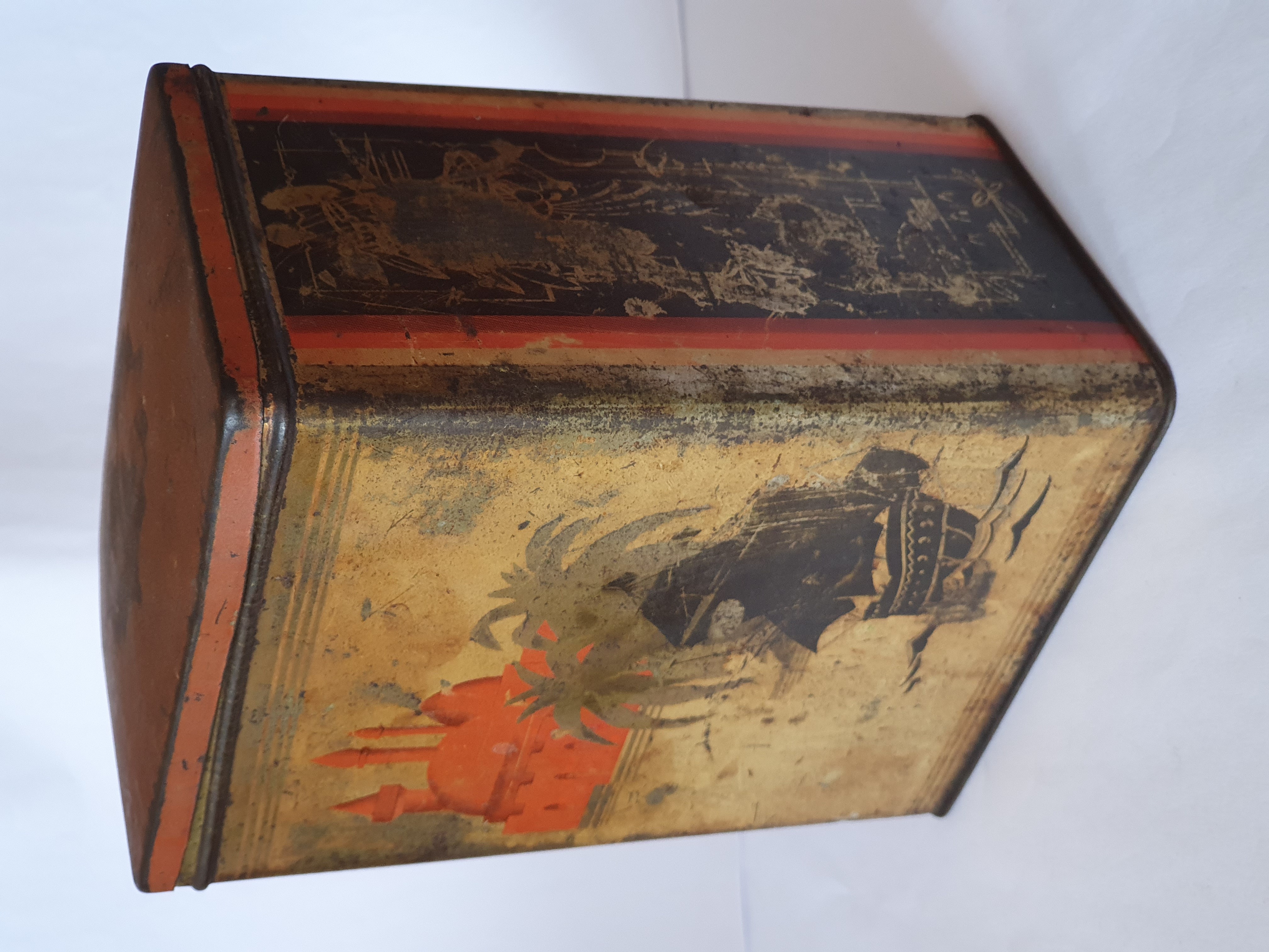 Albert Heijn hoog cacaoblik met Oosterse afbeelding