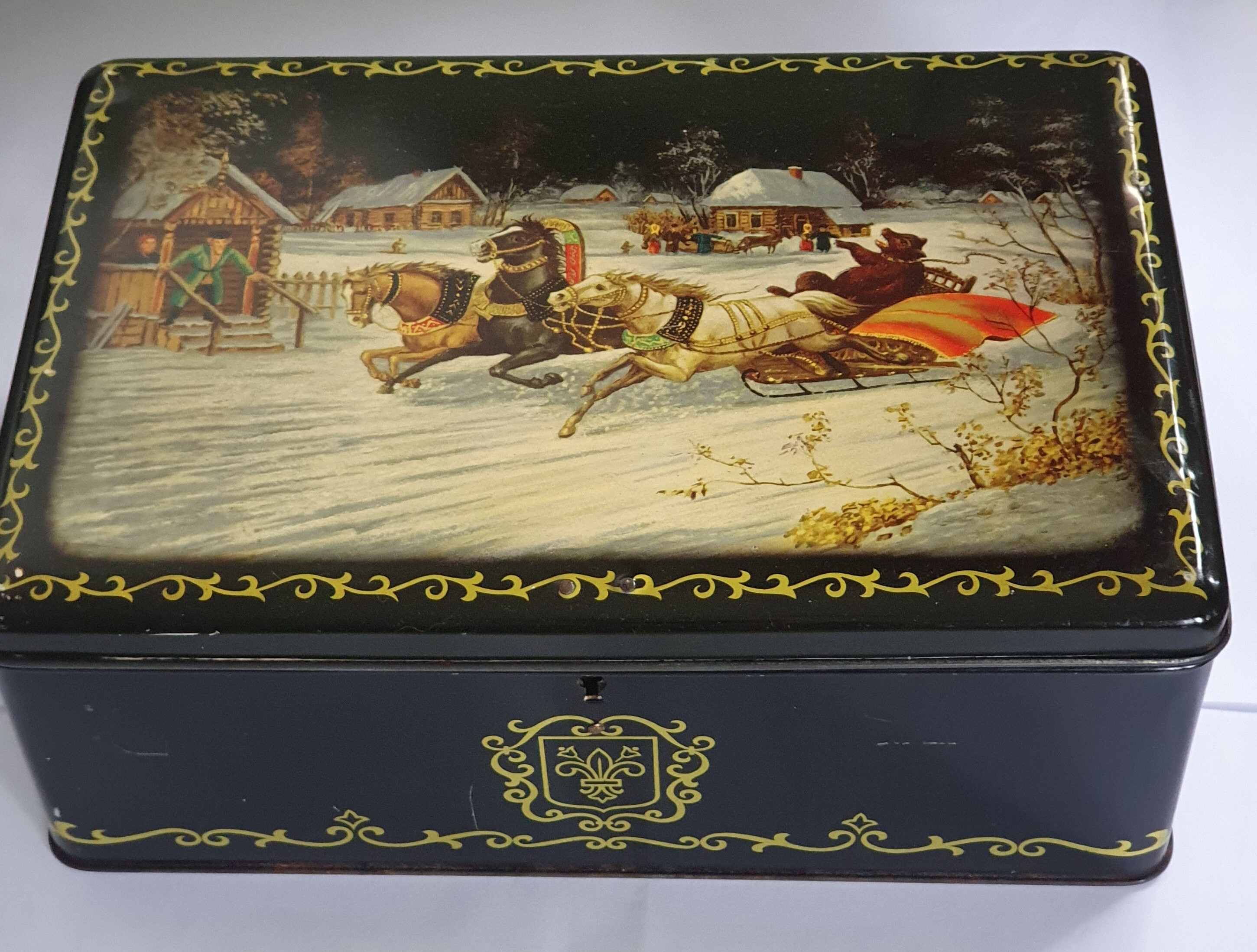 Van Melle koekblik met winterscene