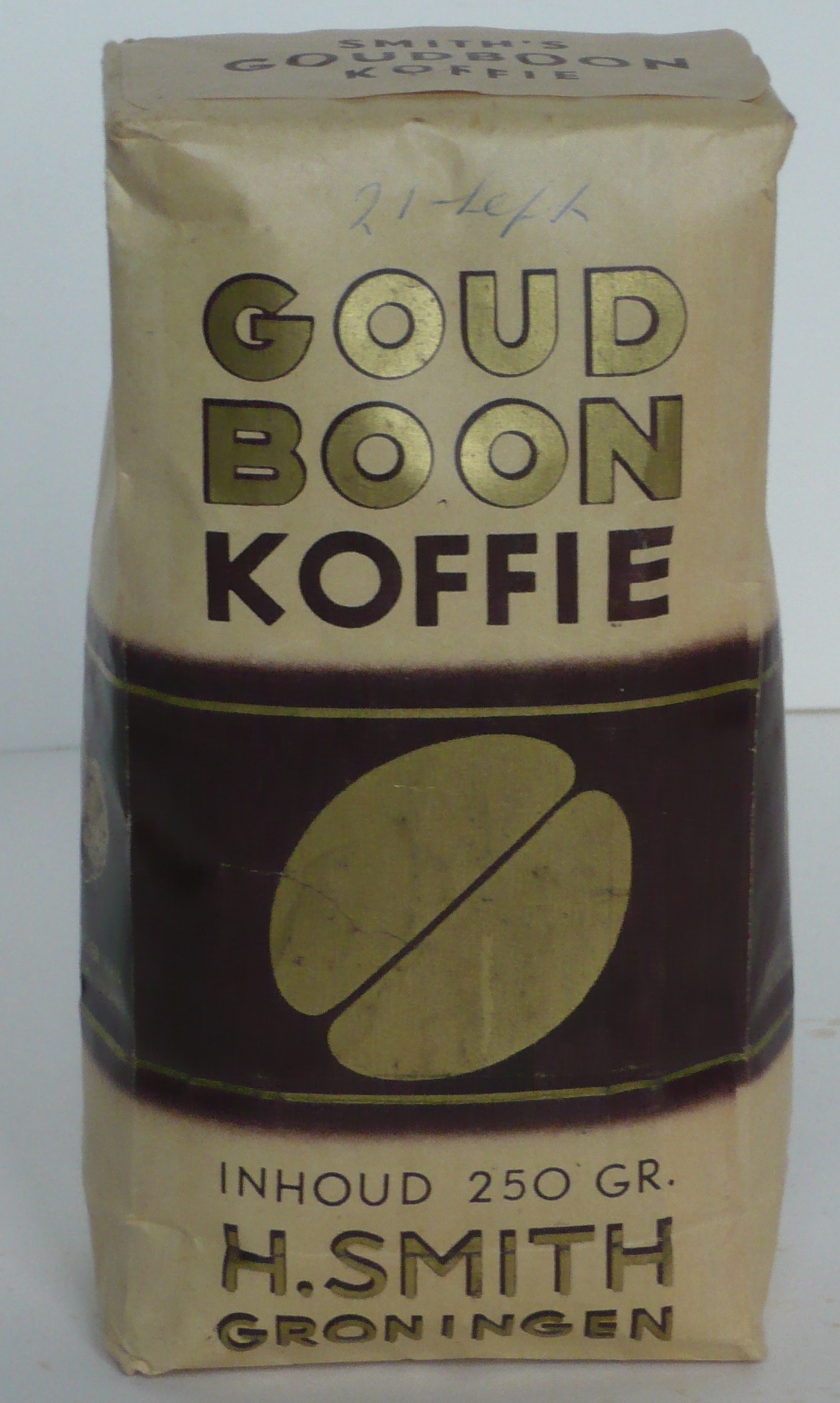 Verpakking H. Smith's Goudboon Koffie, 250 gram