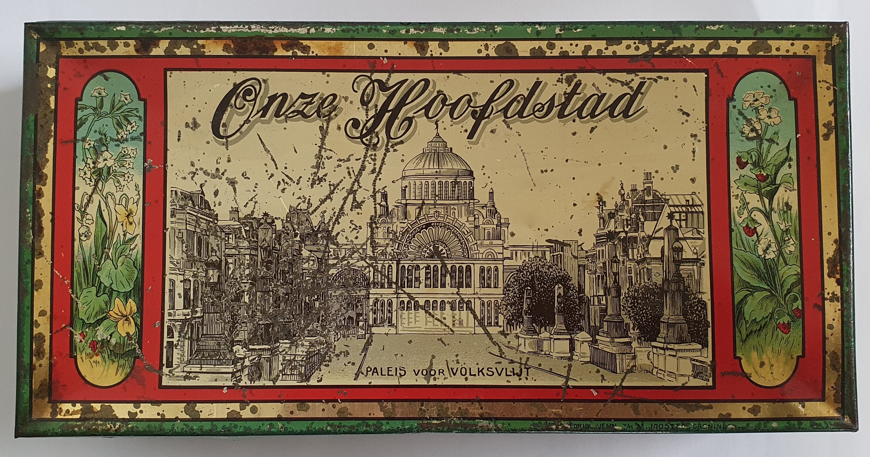 Sigarenblik met als titel "Onze Hoofdstad"