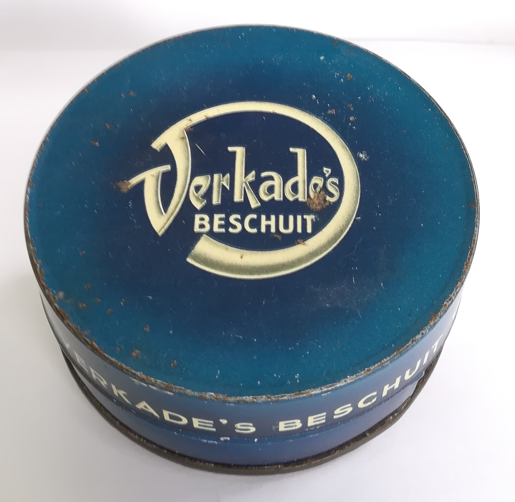 Proefmonster Verkade's Beschuit, blauw