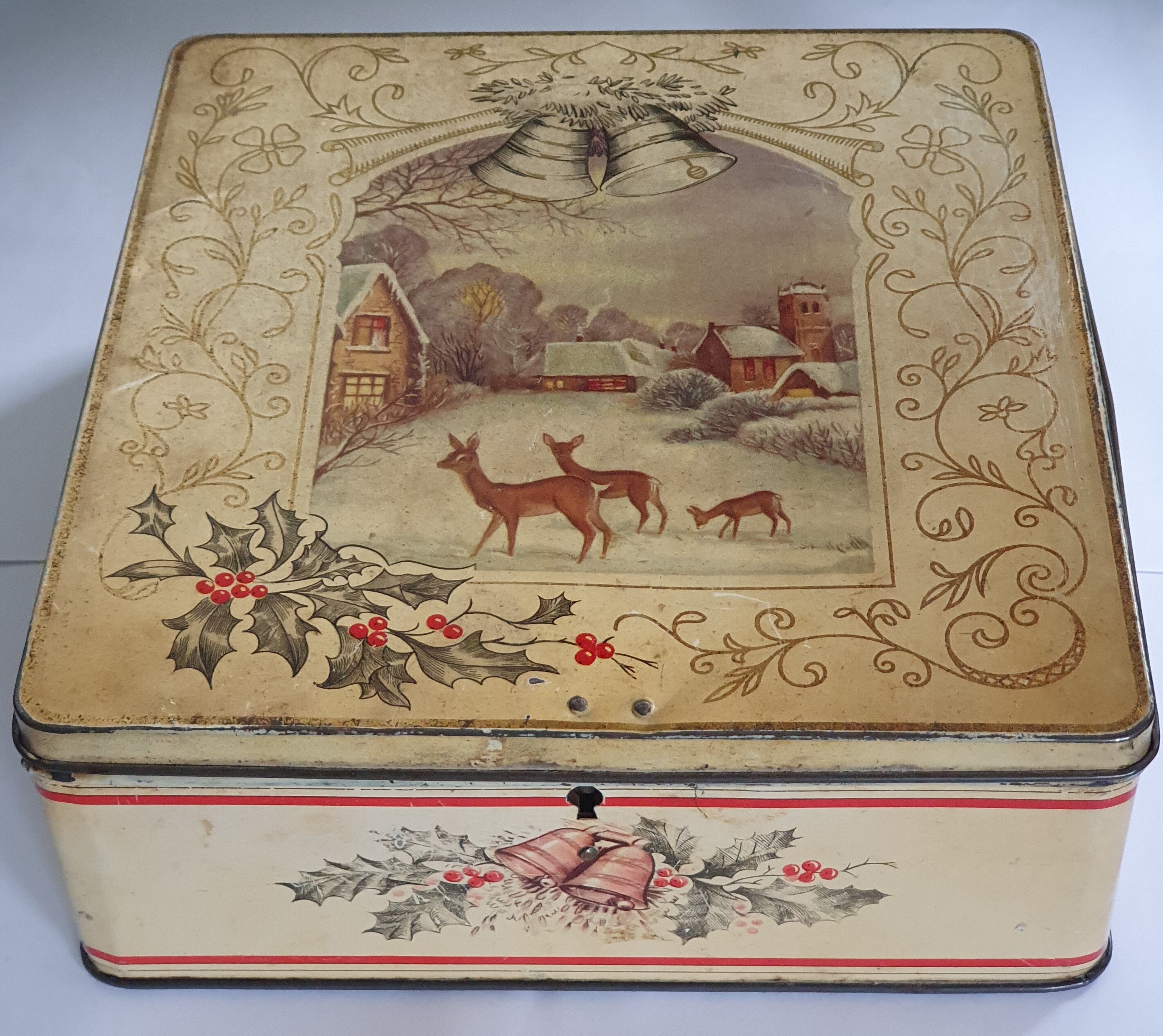 Van Melle koekblik met Kersttafereel