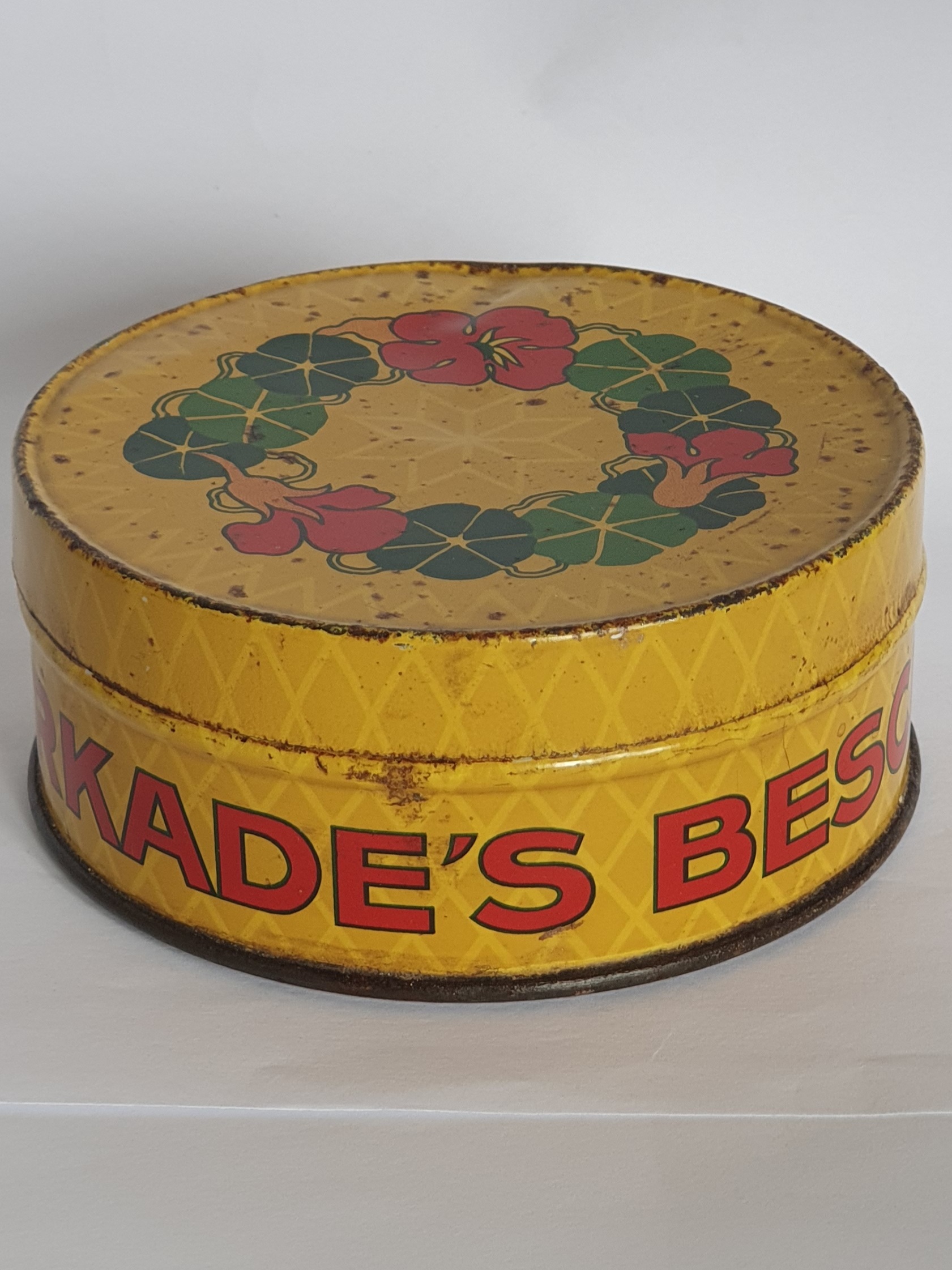 Verkade's beschuit monsterblikje met Oostindische kers