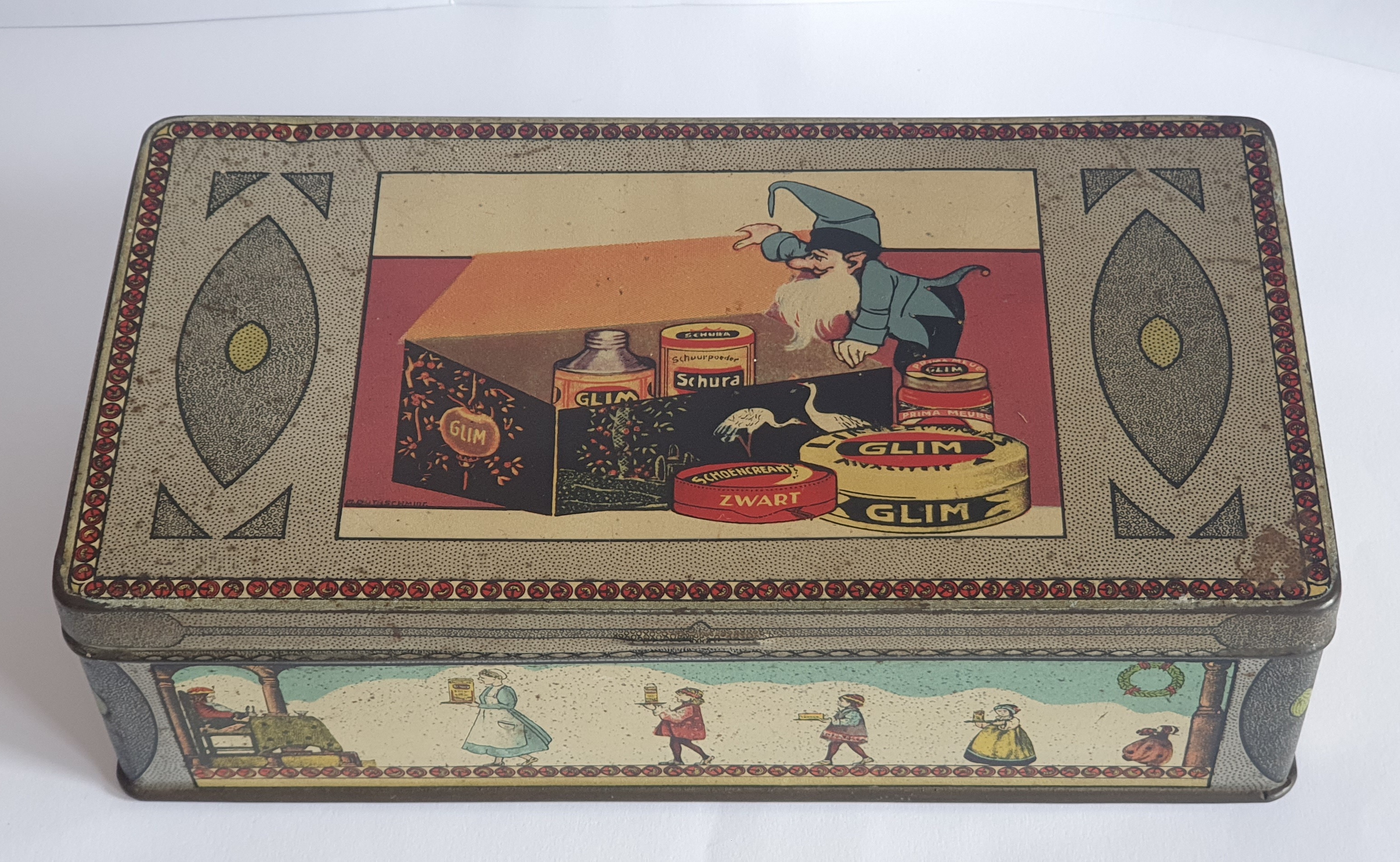 Glim poetsmiddelen blik met kabouter.