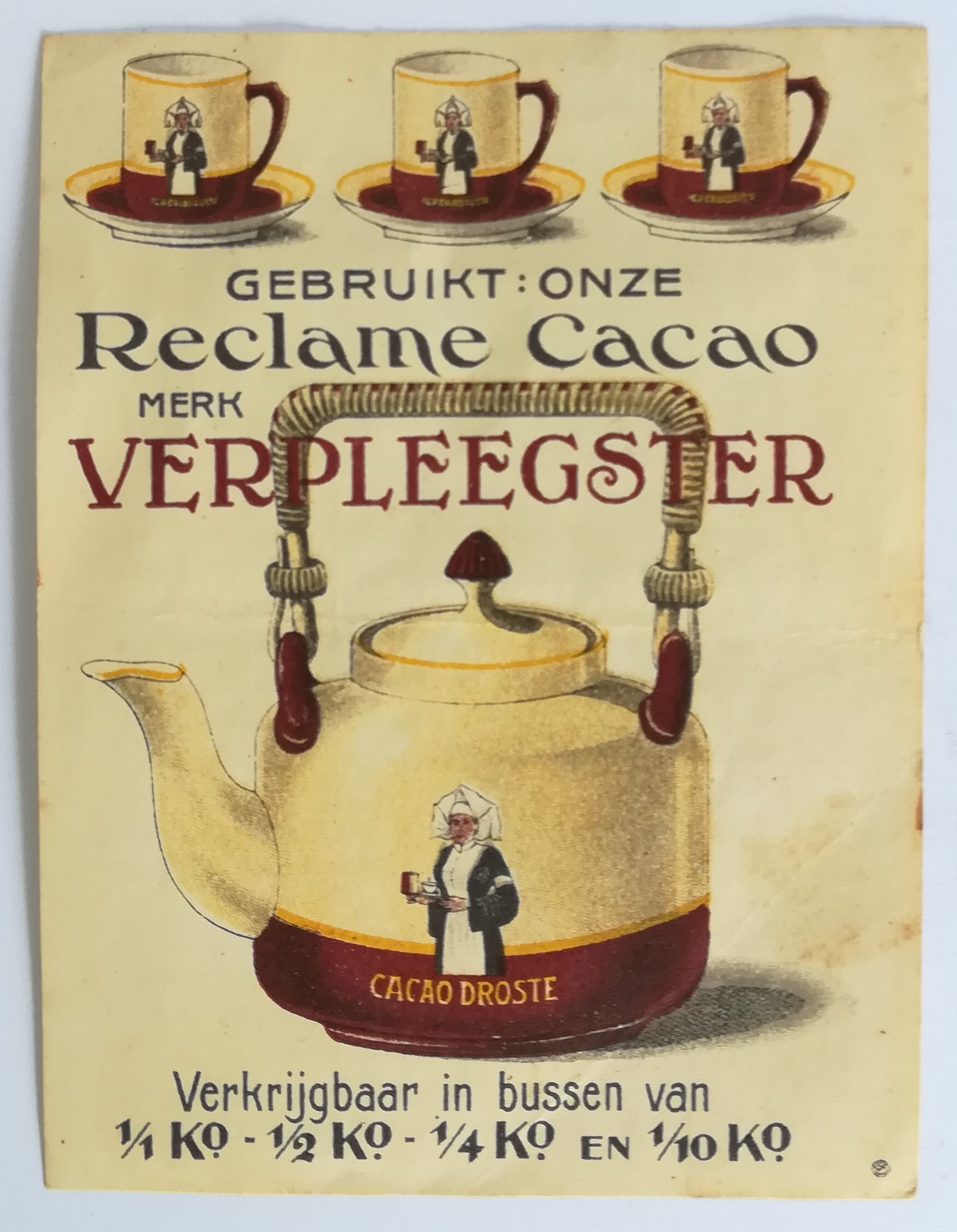 Droste Cacao Spaarbon voor chocoladeketel