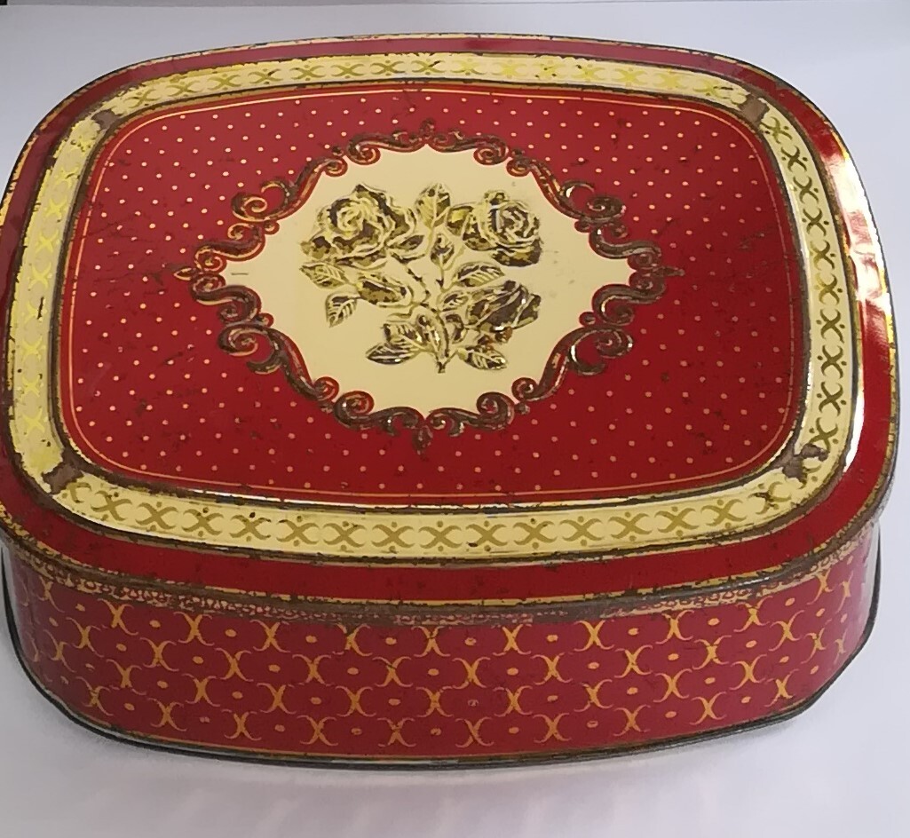 Verkade koektrommel Rozen, rood