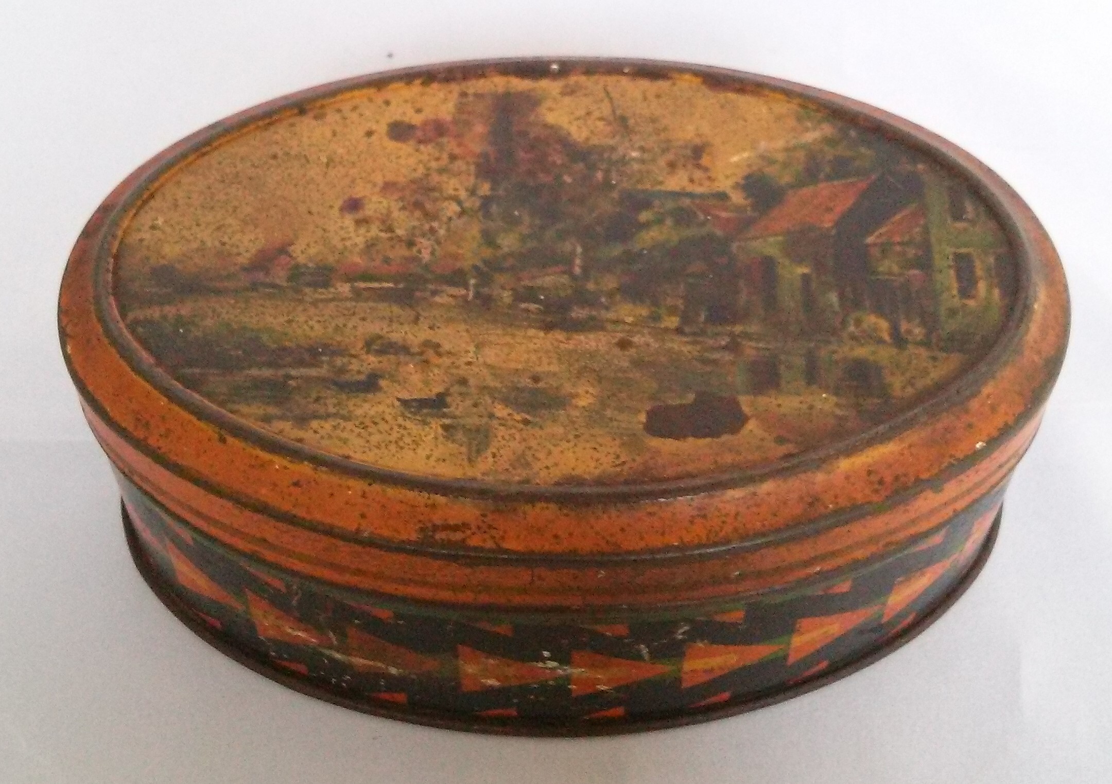 Bewaarblikje Pette Cacao, Zaans landschap