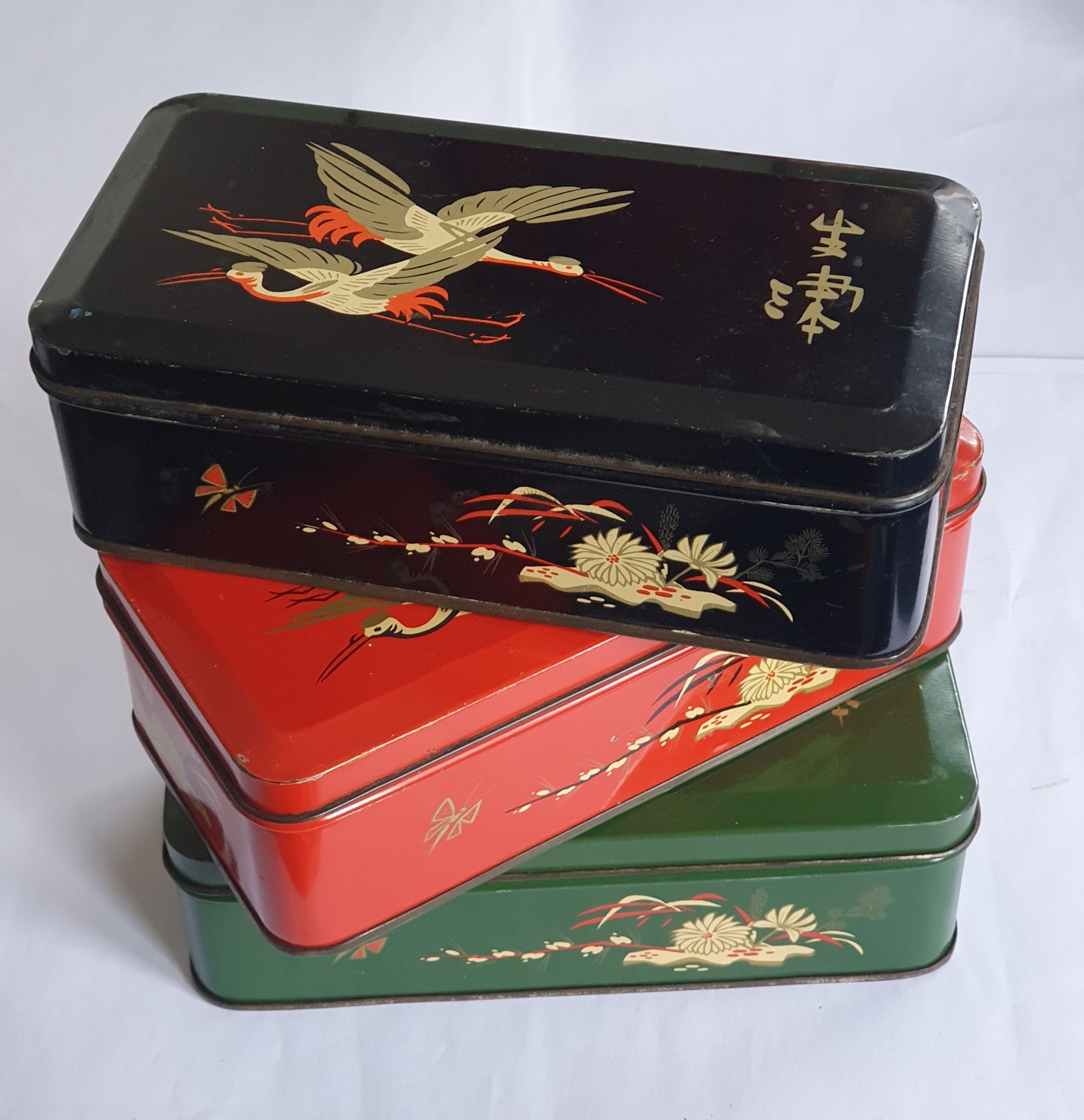 De Gruyter theeblik met oosterse vogels