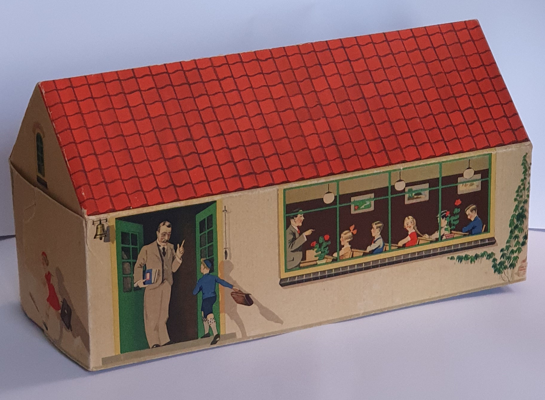 Verkade's ontbijtkoek bouwplaat schoolgebouw.