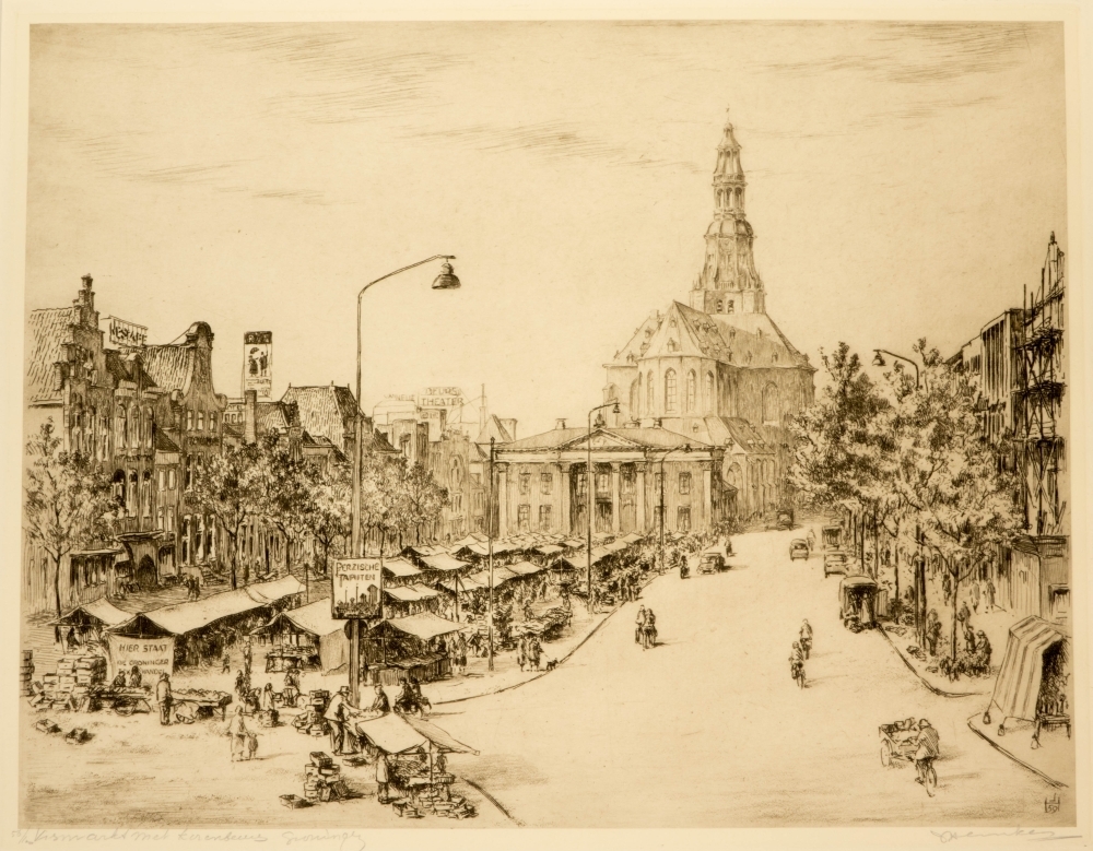 Vismarkt te Groningen.