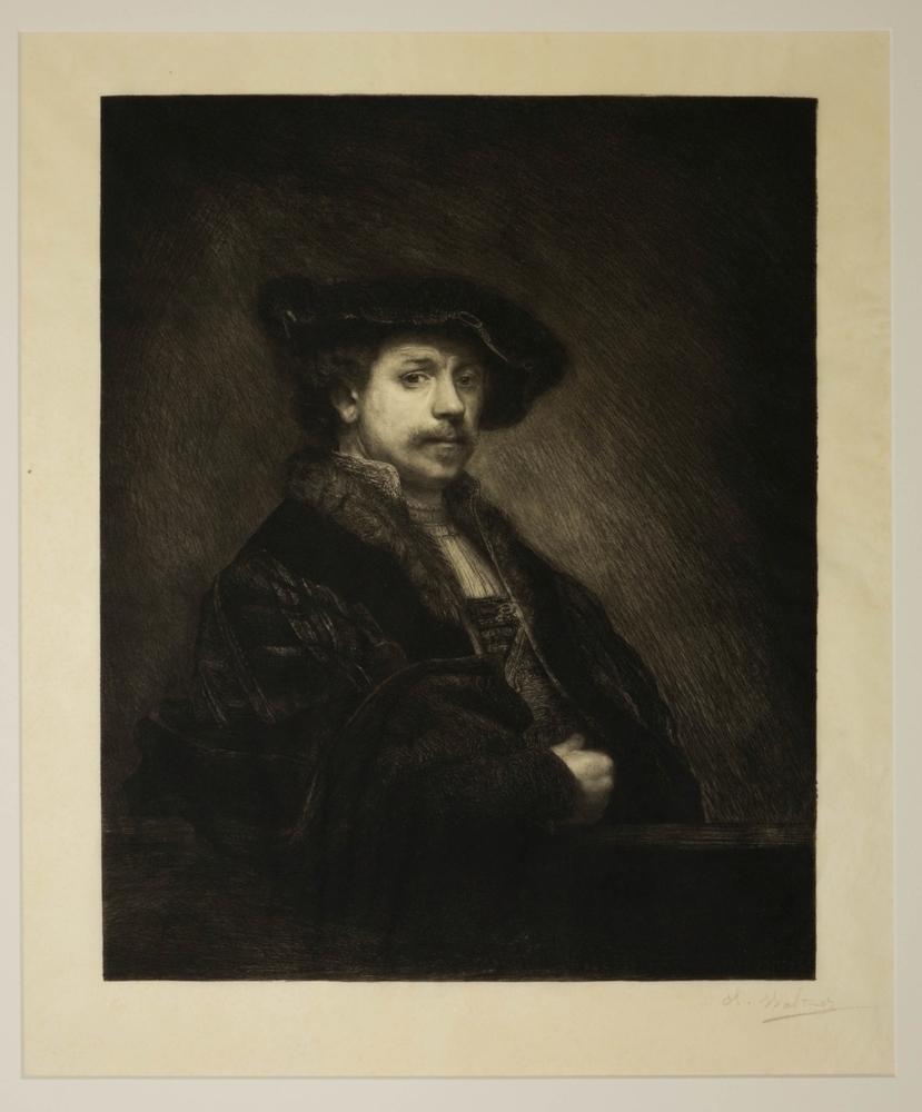 Zelfportret van Rembrandt van Rijn.