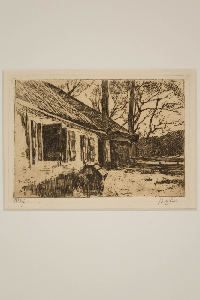 Boerderij met hooiberg.