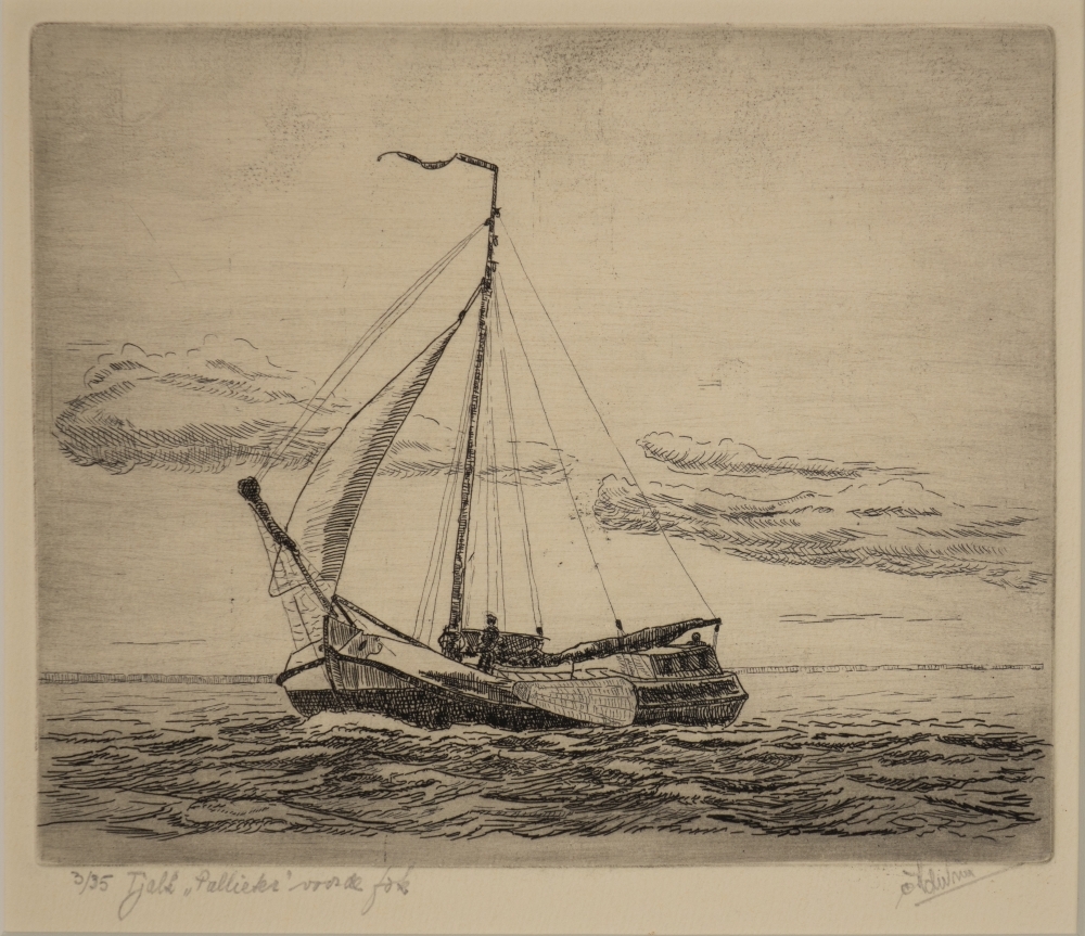 Tjalk "Pallieter "voor de fok.