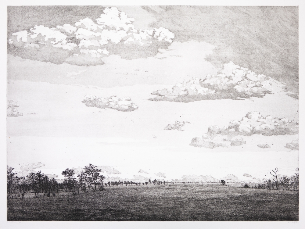 Landschap met hogelucht