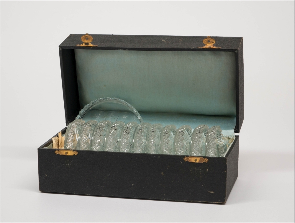 Set van 12 glazen onderzetters