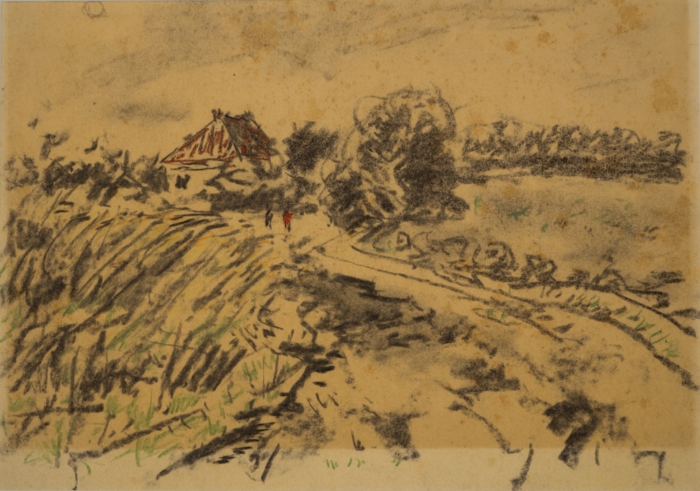 Boerderij aan landweg.