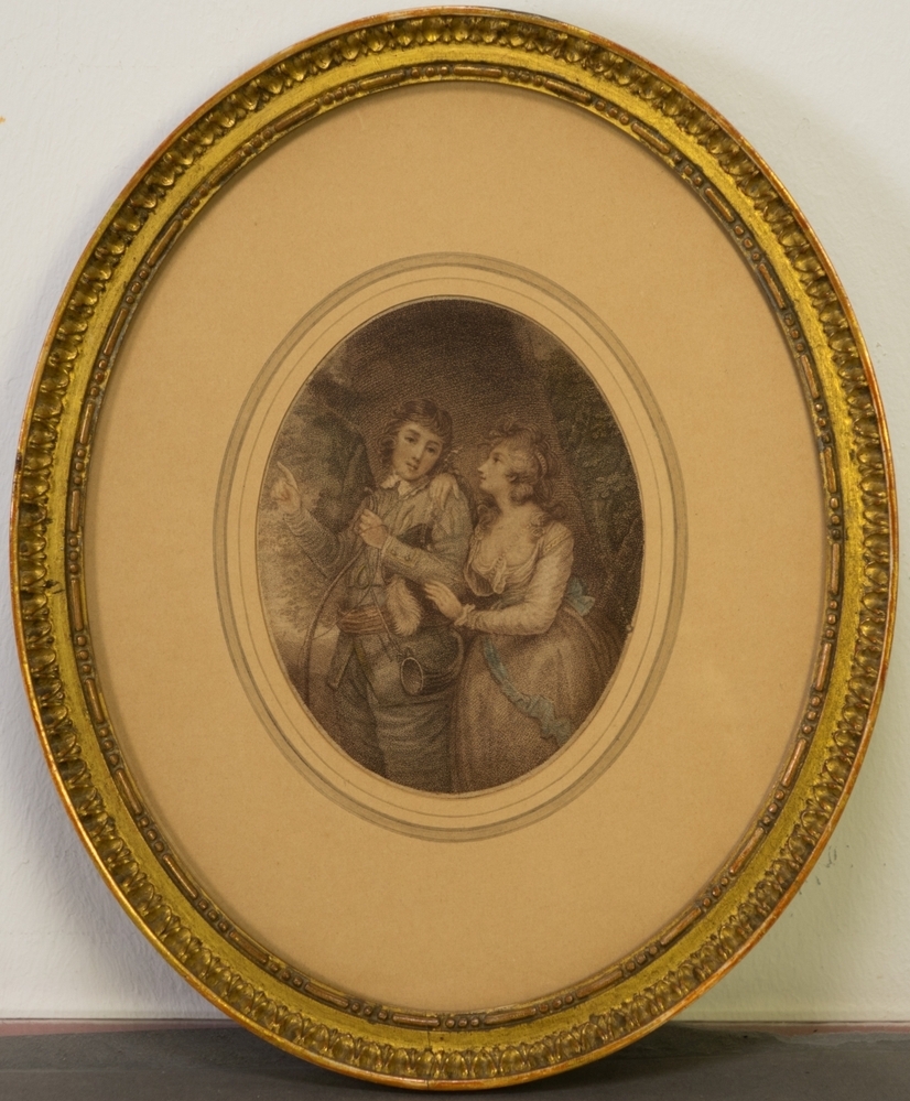 Portret van Mrs. Stanhope en broer.