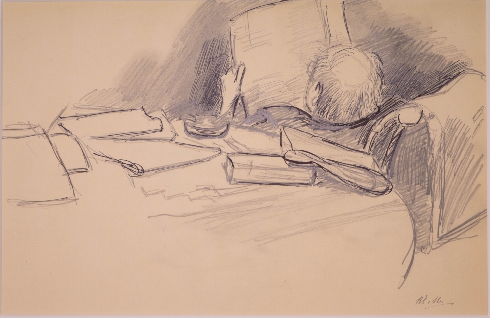 Portret van Samuel van Houten.